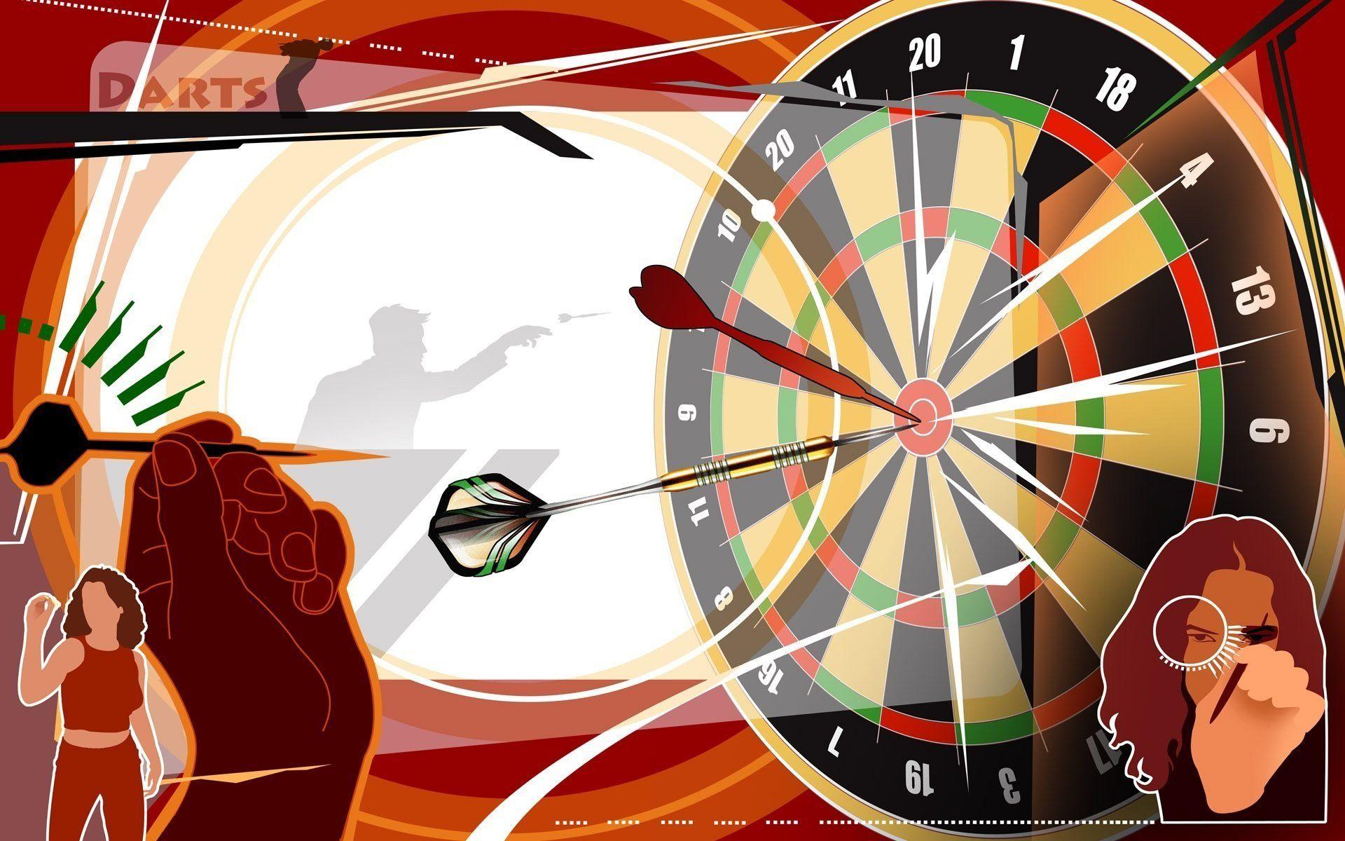 darts target dart silhouette abstract wallpaper vector HD wallpaper