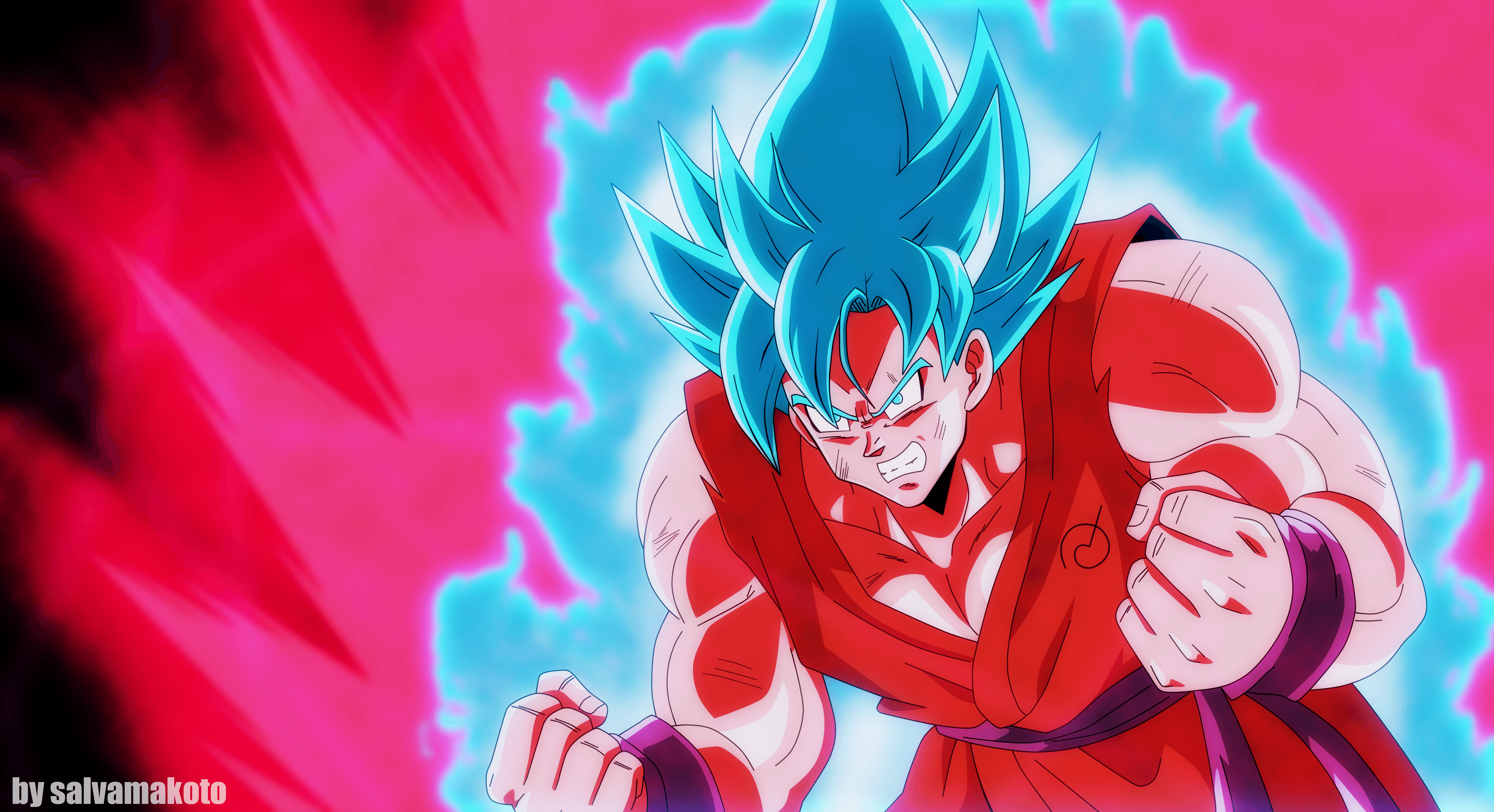 Goku Super Saiyan Blue Kaioken Wallpapers - Wallpaper Cave