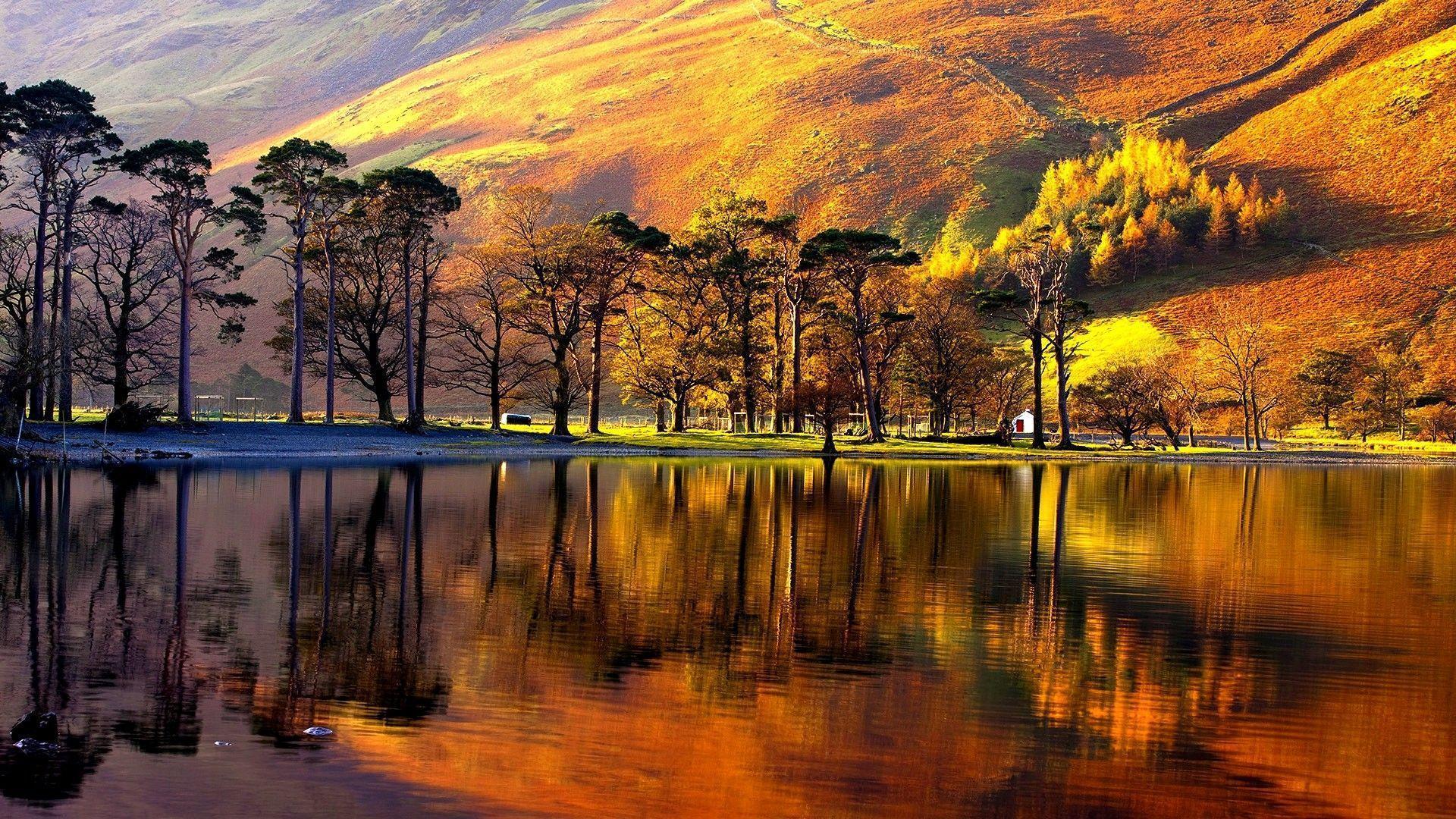 Lakes: LAKE REFLECTION Light Serenity Idyll Rural Scene Majestic