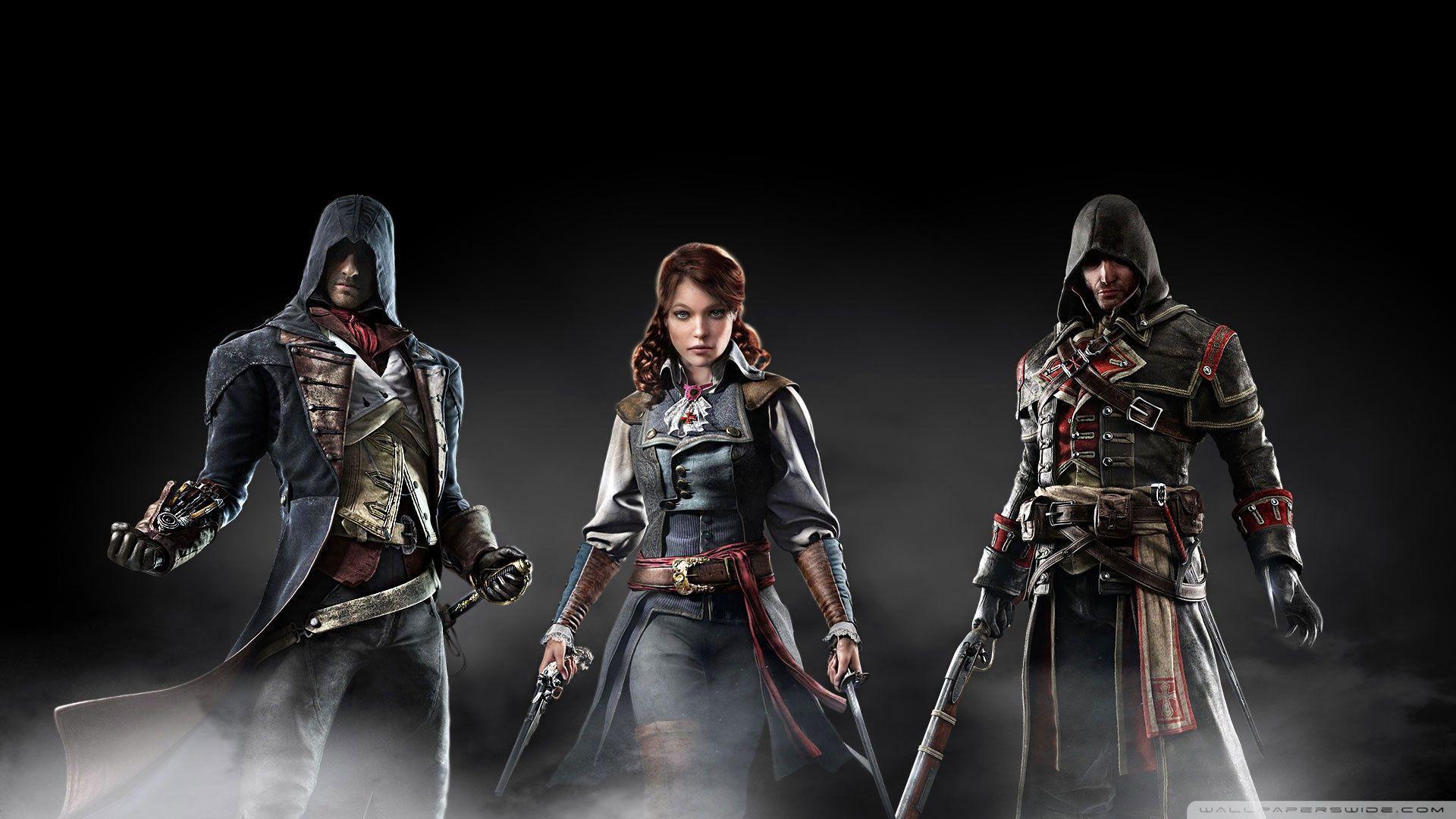Assassins Creed Unity vs Rogue HD desktop wallpaper, Widescreen