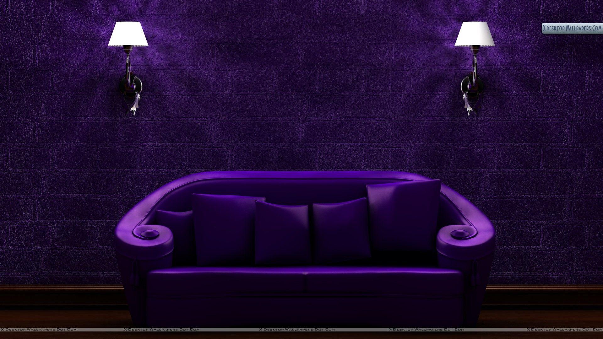 Purple Sofa Wallpaper