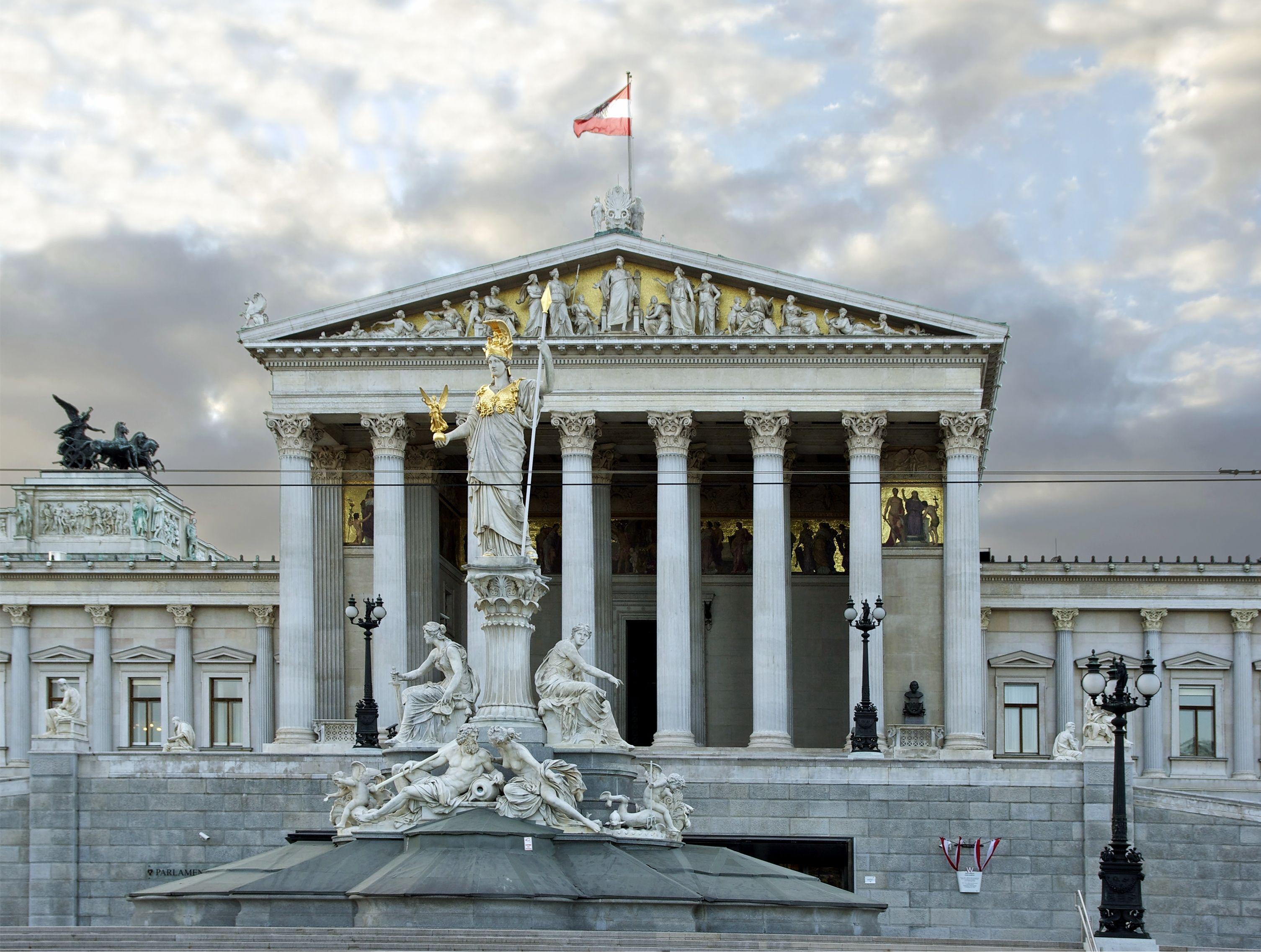 Parliament Building in Vienna, Austria wallpaper and image