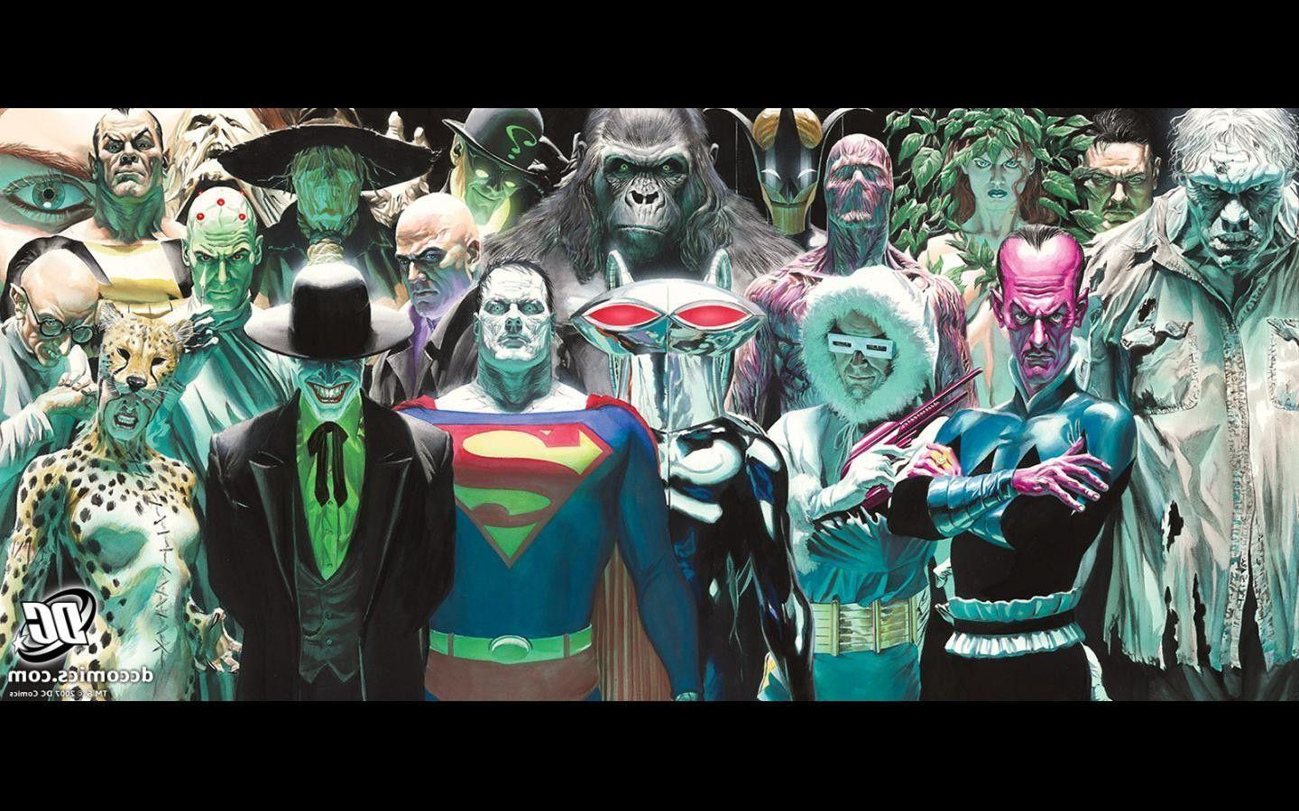 DC Comics, Villains, Bizarro, Joker, Brainiac, Mr. Freeze, Poison