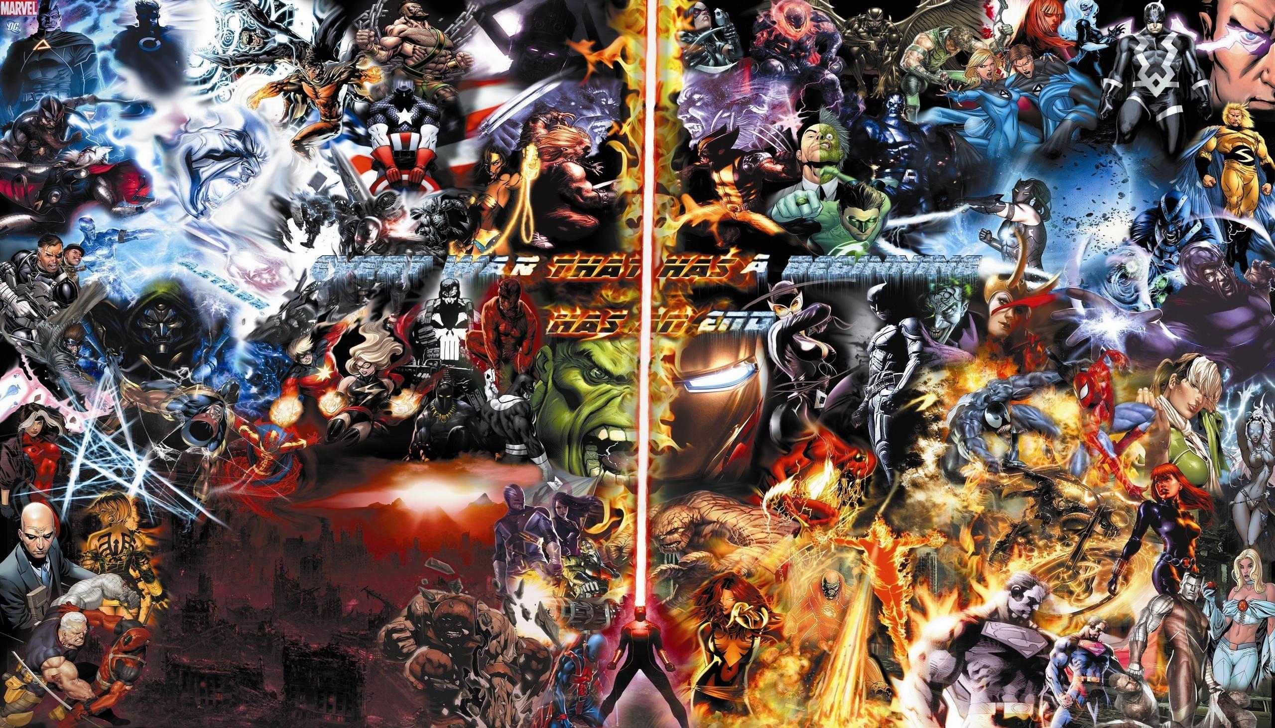 DC Marvel Superheroes Wallpaper