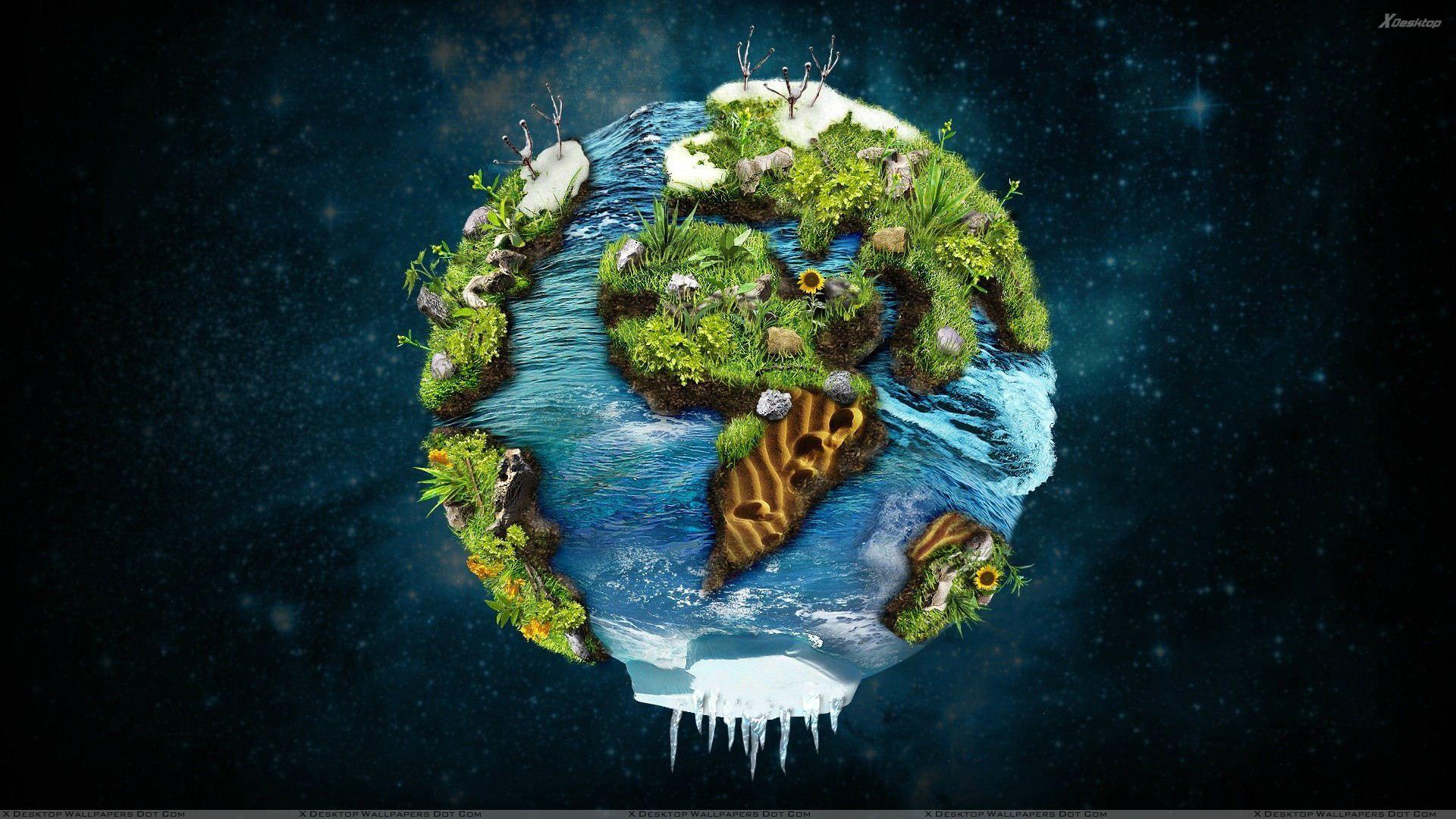 Green Earth Imagination Wallpaper