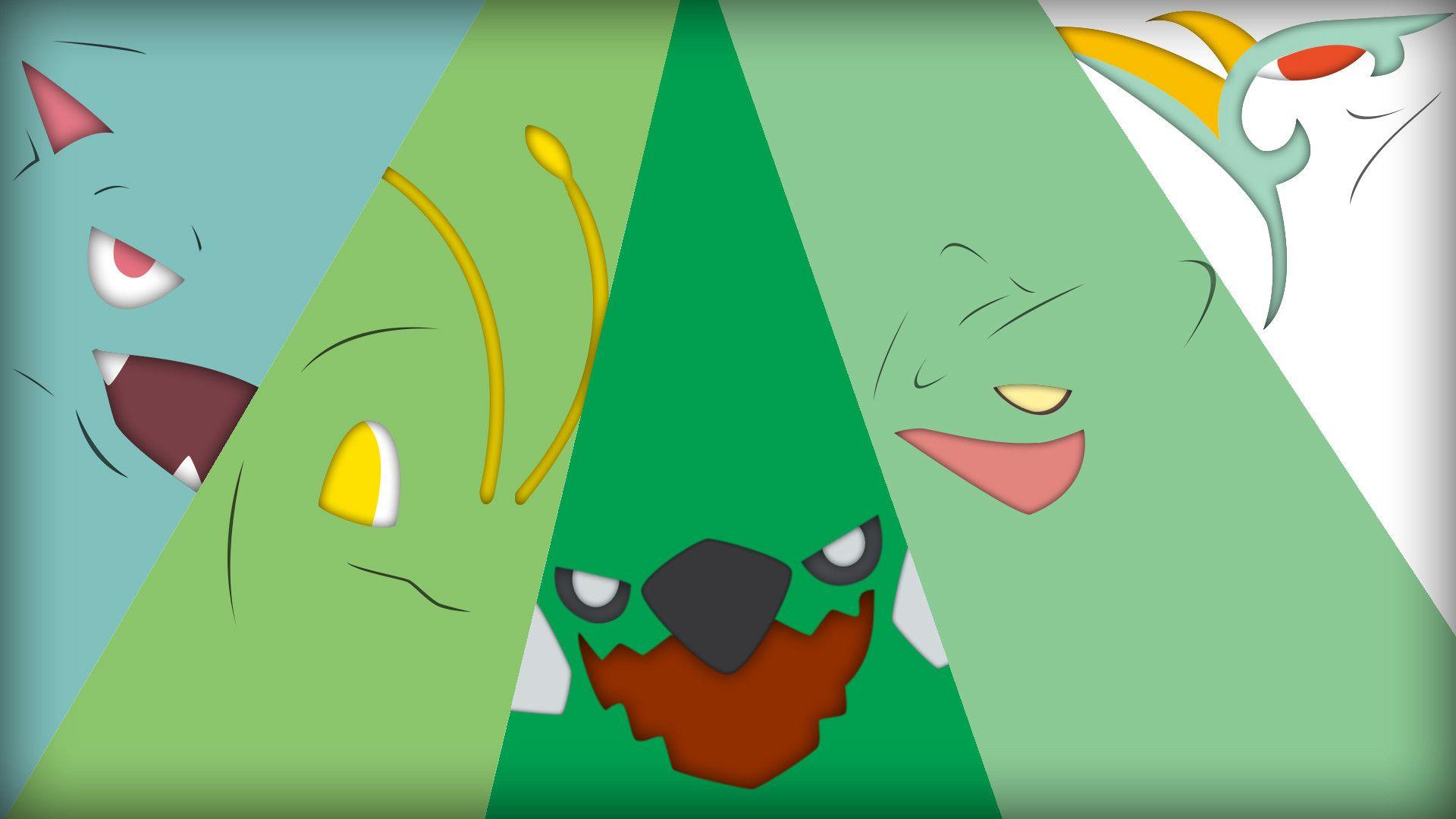 Minimalistic Pokemon wallpaper made