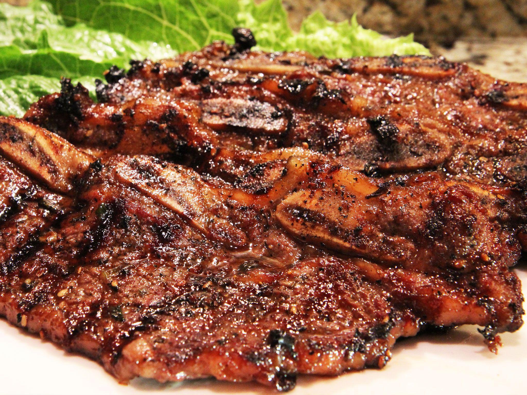 Barbecue Ribs On Grill