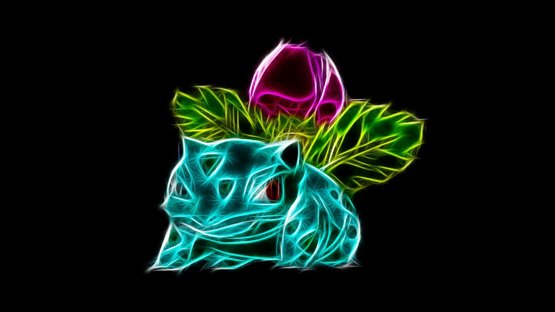 Ivysaur, Pokemon Go, Black Background, Wallpaper HD