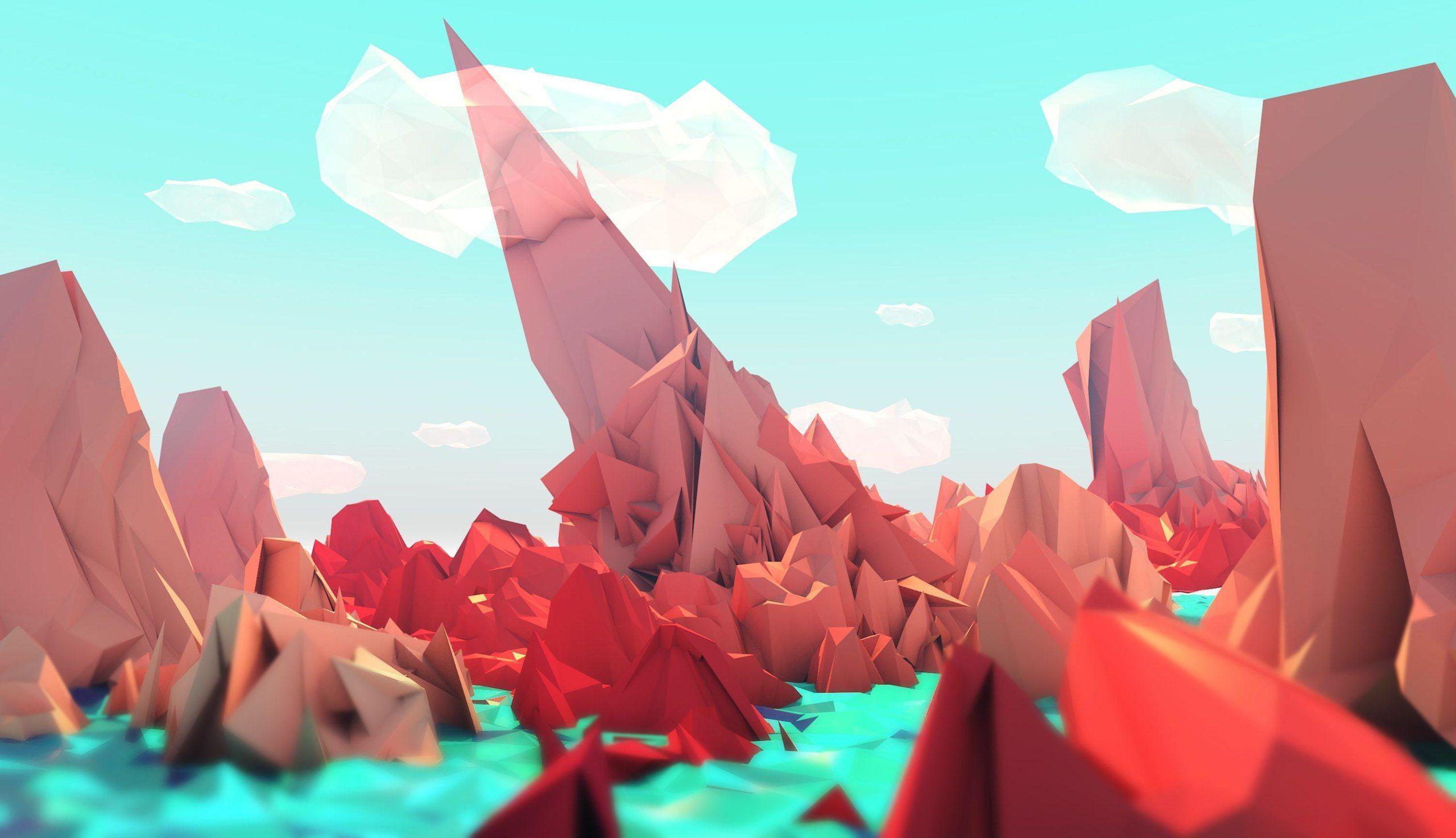 High Def Collection: 44 Full HD Low Poly Wallpaper In Full HD