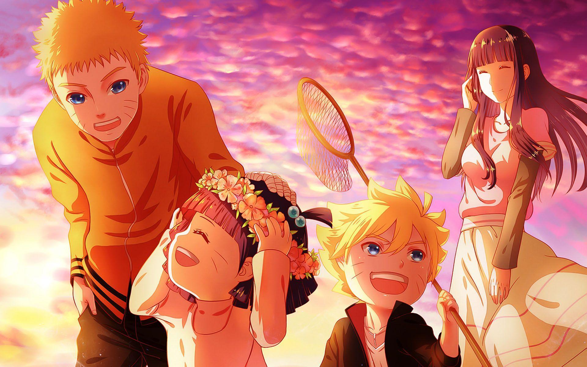 Naruto Hinata Bolt Himawari Family HD Wallpaper. Anime
