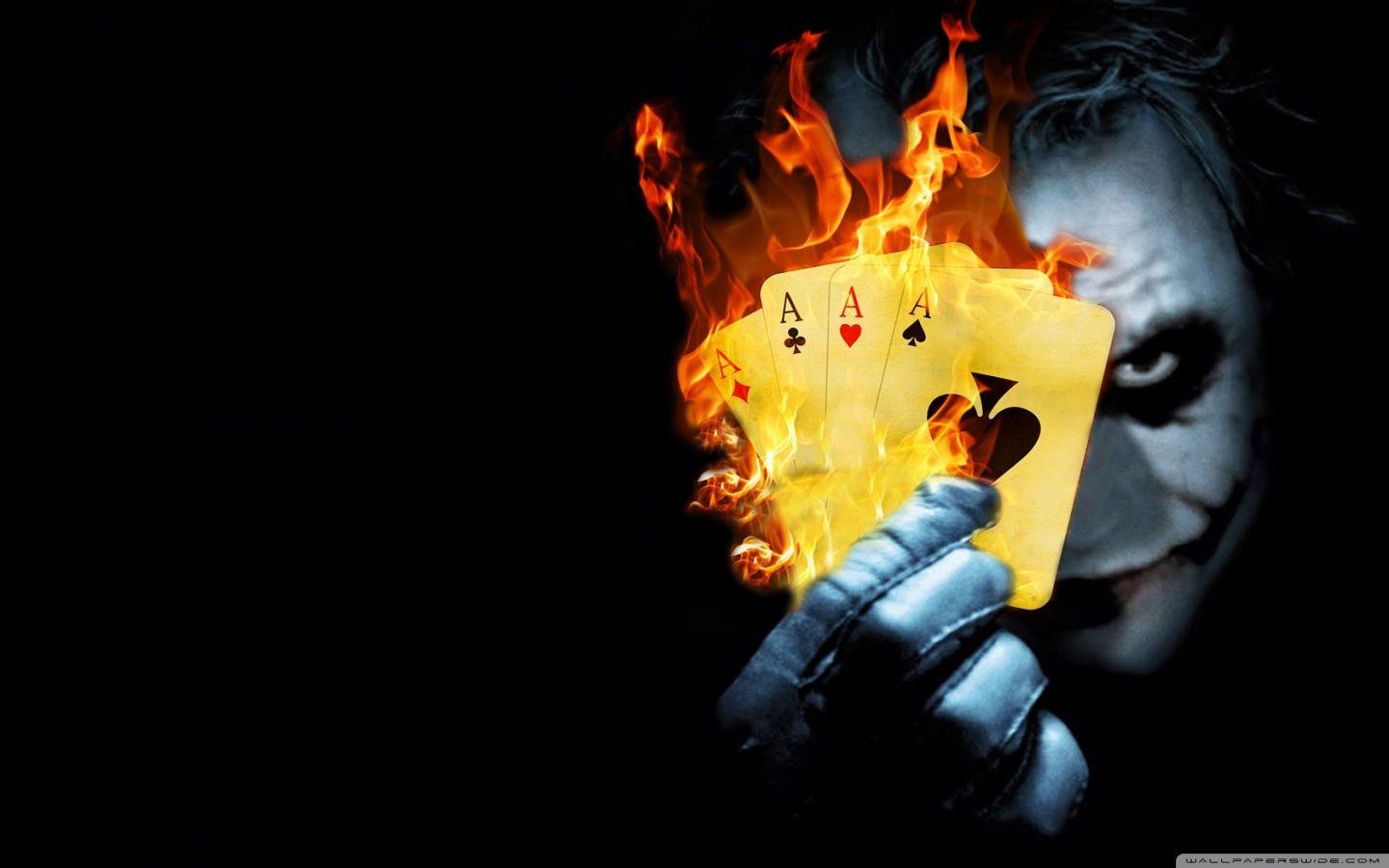 Burning Poker Joker HD desktop wallpaper, High Definition