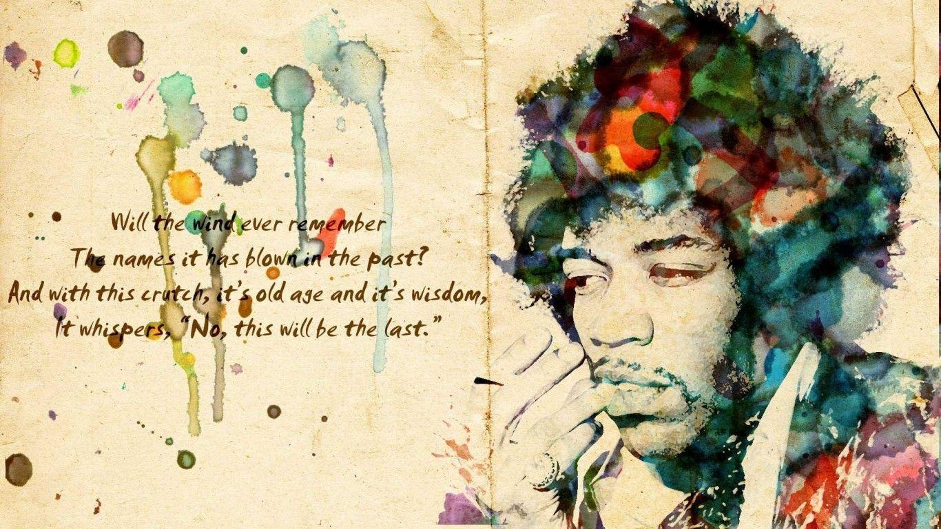 Jimi Hendrix Musician Quotes Wallpaper