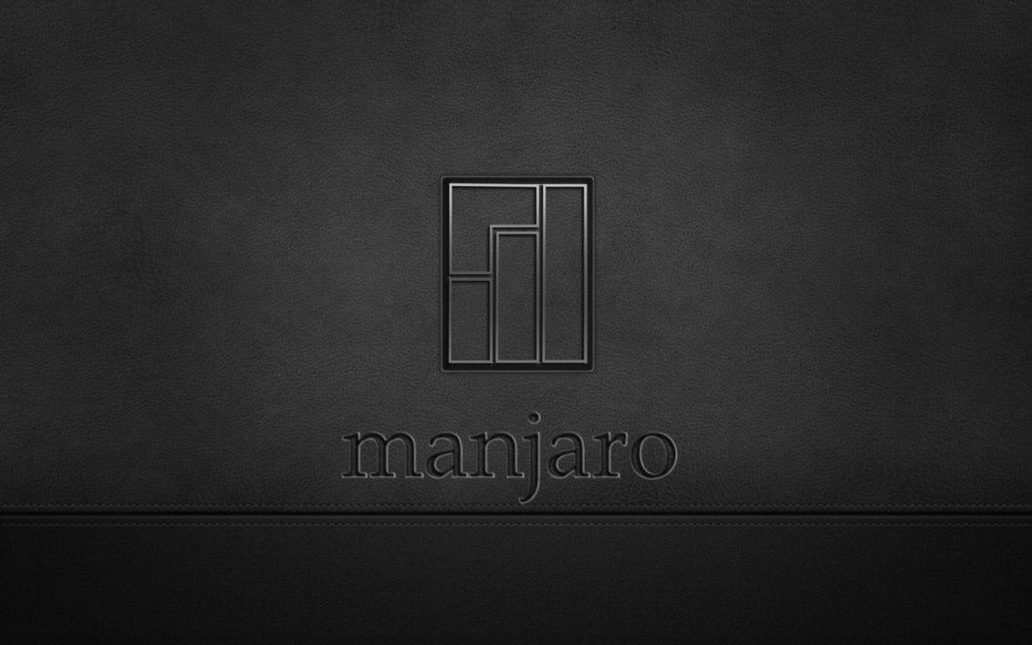 Black leather Manjaro Linux Wallpaper