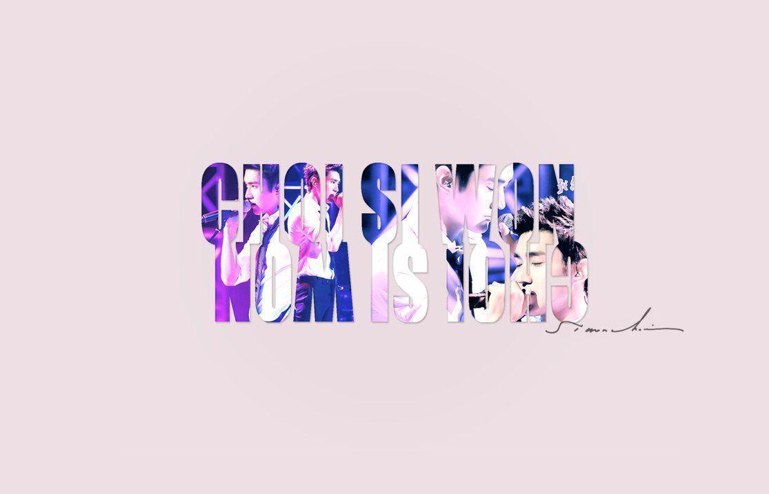 Choi Si Won Wallpaper Antique pink version