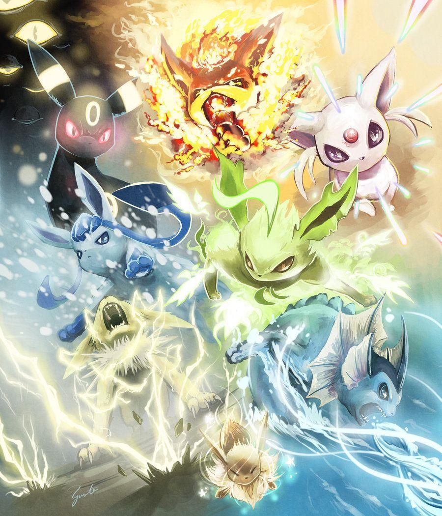 eevee vaporeon jolteon flareon espeon umbreon leafeon glaceon