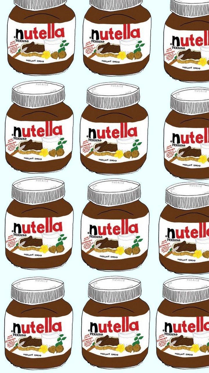 food, nutella and phone wallpaper image