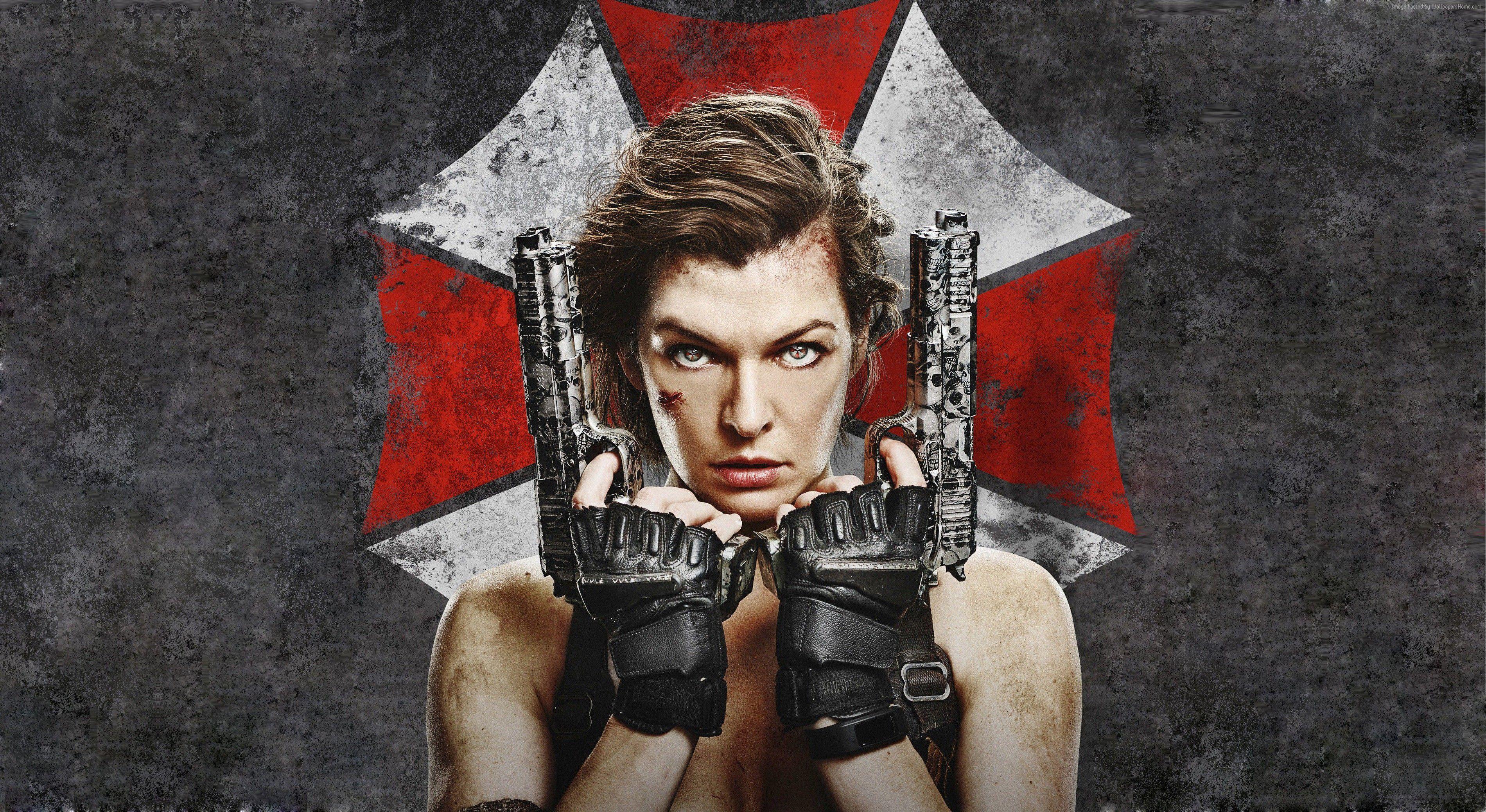 Wallpaper Resident Evil: The Final Chapter, Milla Jovovich, guns