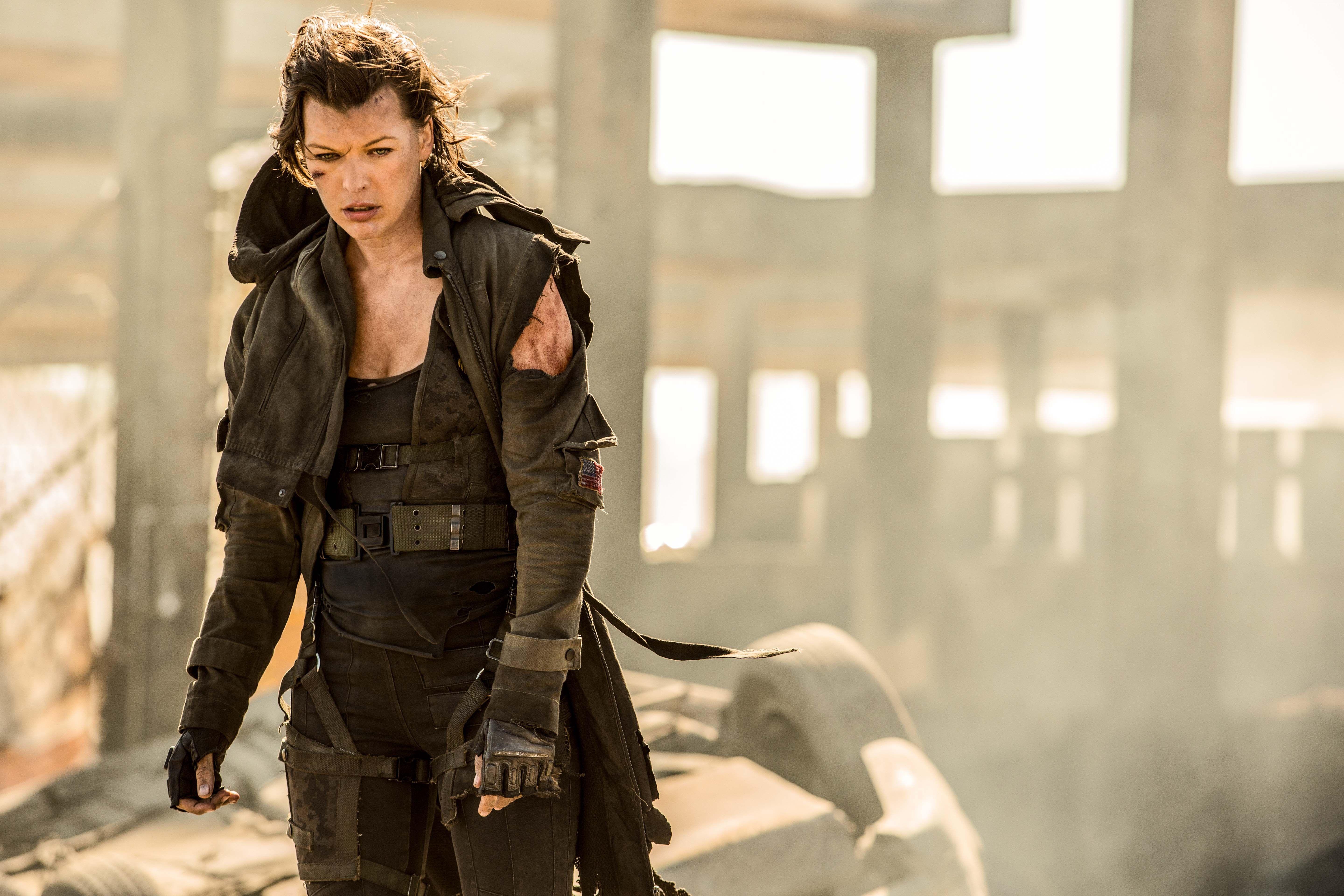 Wallpaper Resident Evil: The Final Chapter, Milla Jovovich, guns