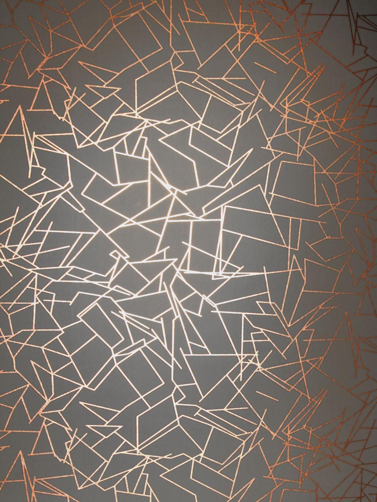 Angles by Erica Wakerly Rose / White, Wallpaper Direct