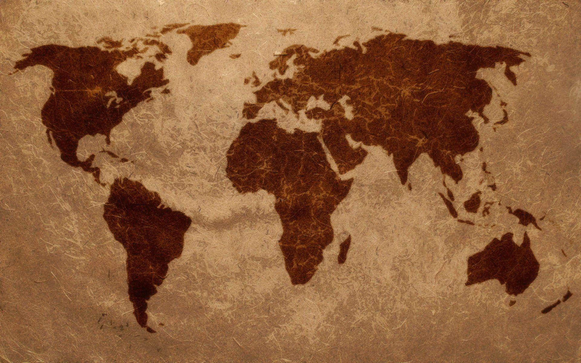 World Map Old Wallpaper