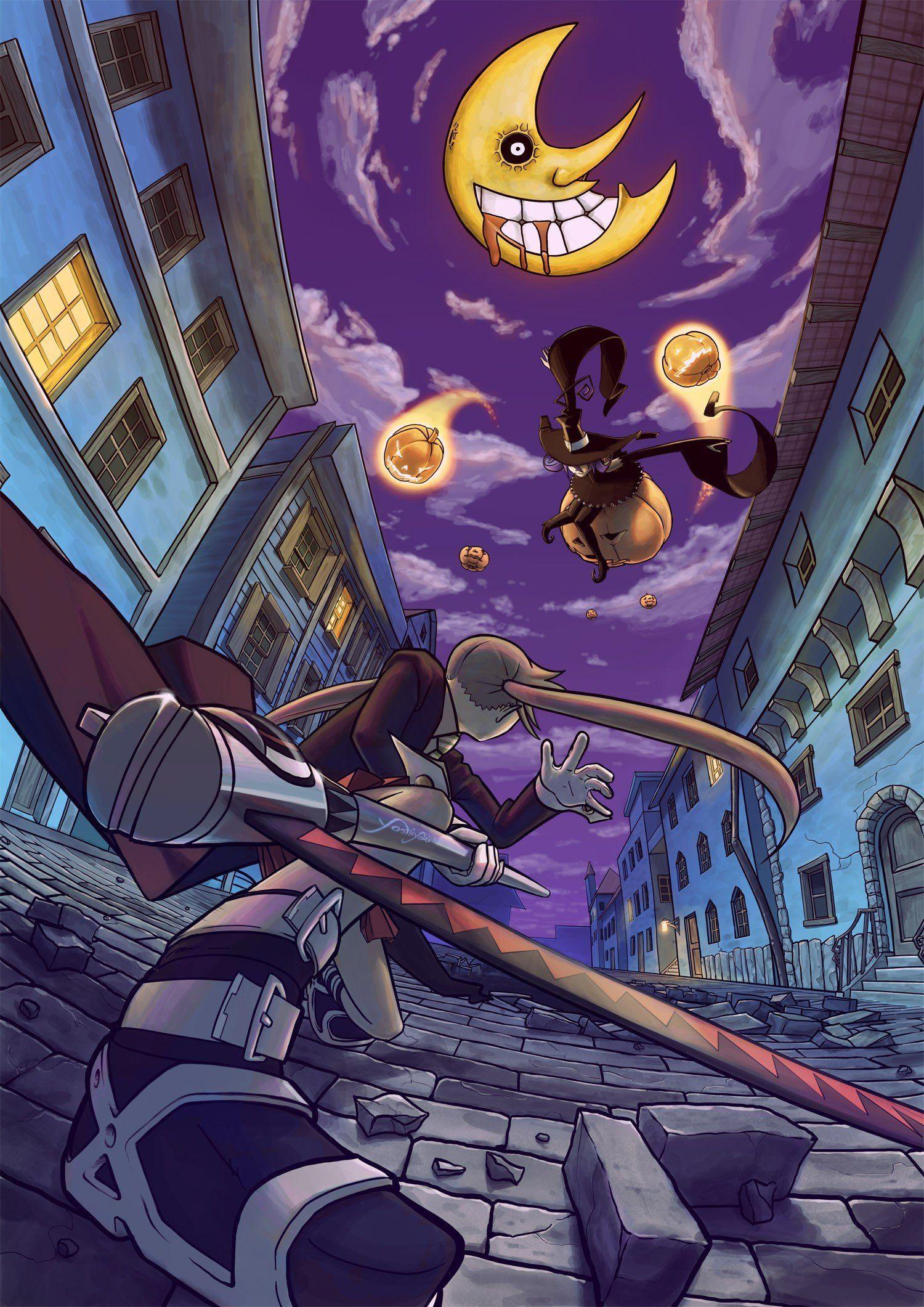 Soul Eater Blair Albarn Maka versus sorcerer anime manga wallpaper