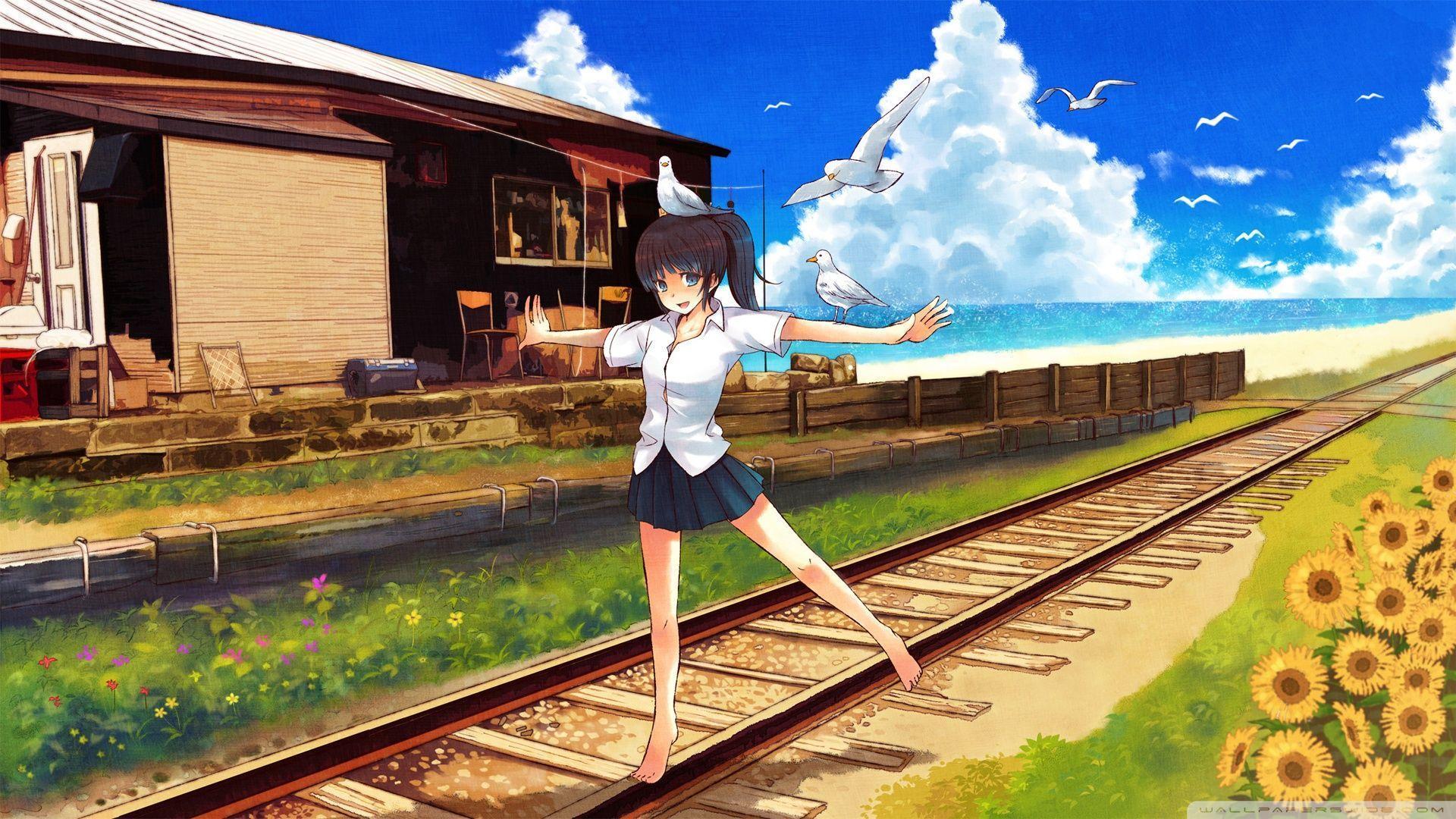 Anime Scenery HD desktop wallpaper, Widescreen, High Definition