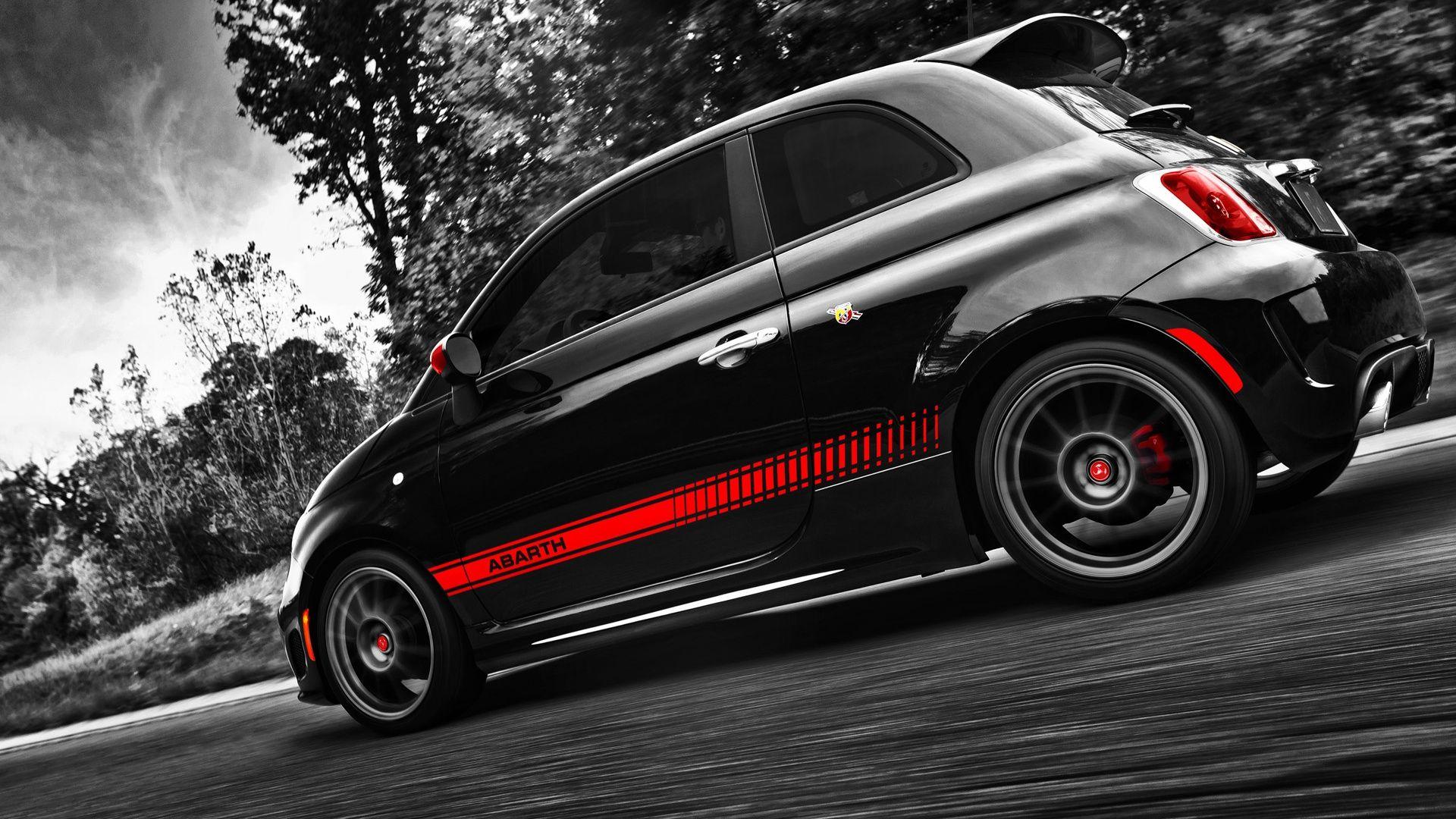 Fiat 500 Abarth Side Angle desktop PC and Mac wallpaper