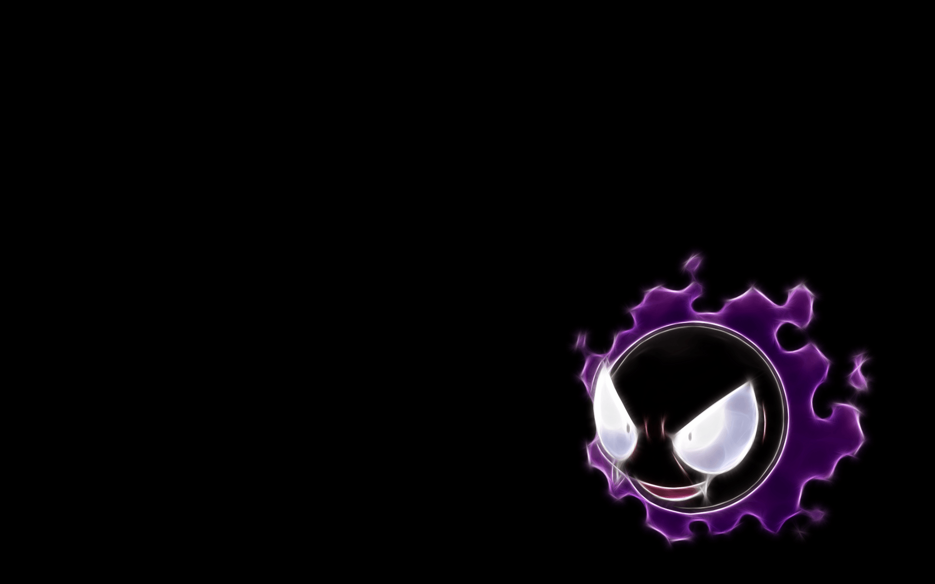 Pokemon, Ghastly, simple background, black background