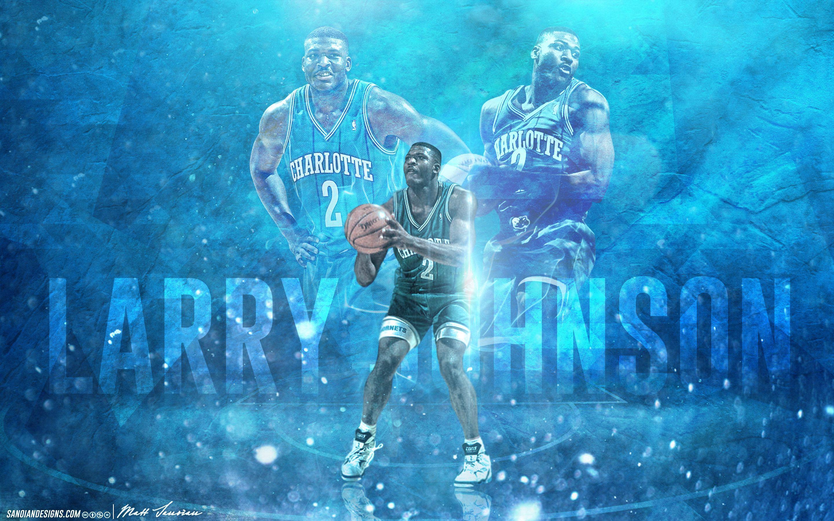 Larry Johnson Charlotte Hornets 2880×1800 Wallpaper. Basketball