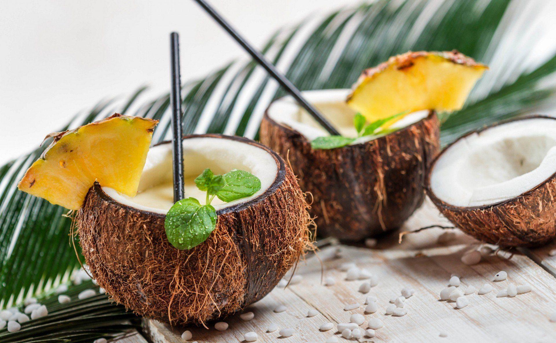 coconut pineapple pina colada cocktail HD wallpaper