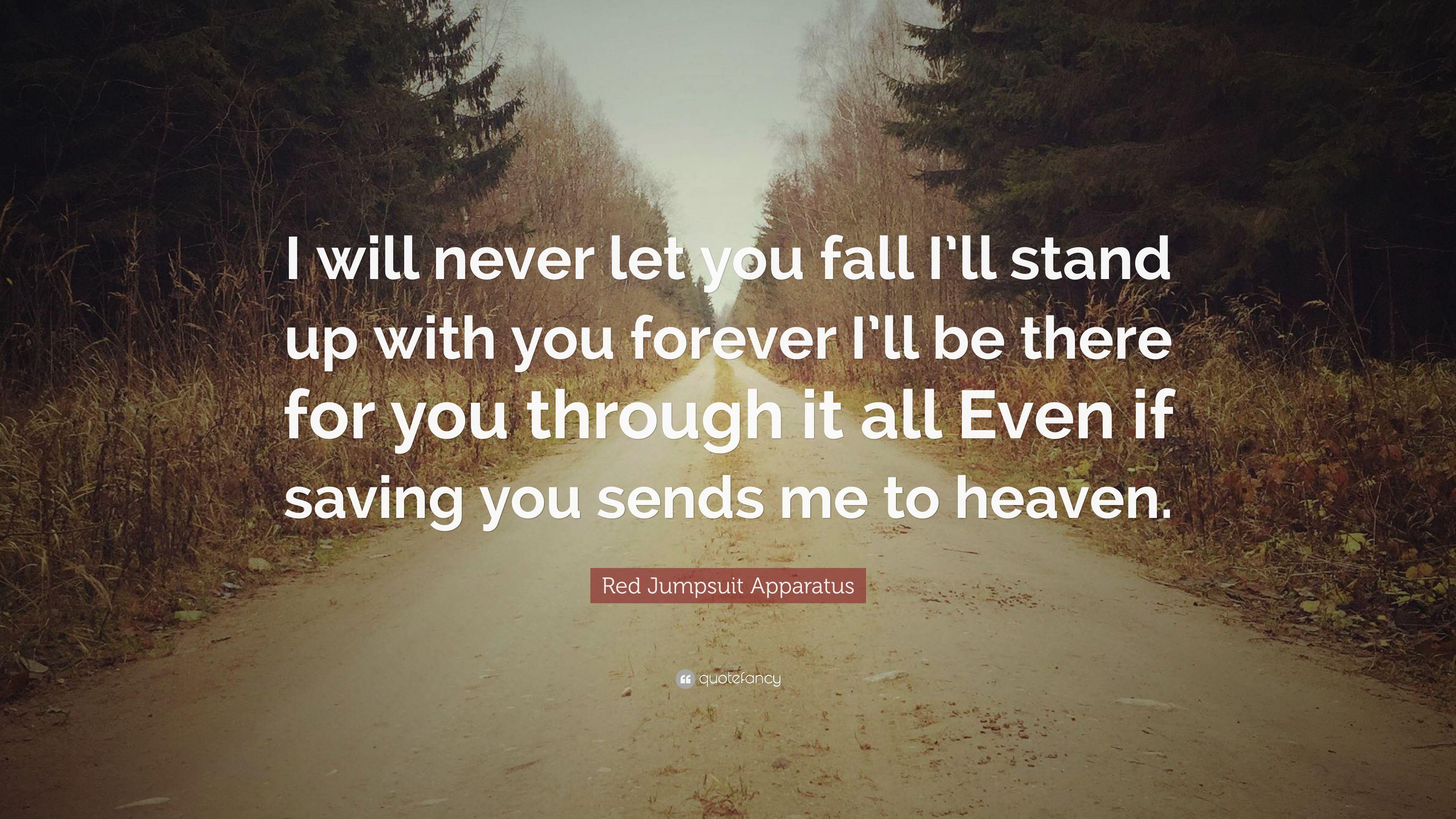Red Jumpsuit Apparatus Quote: “I will never let you fall I'll