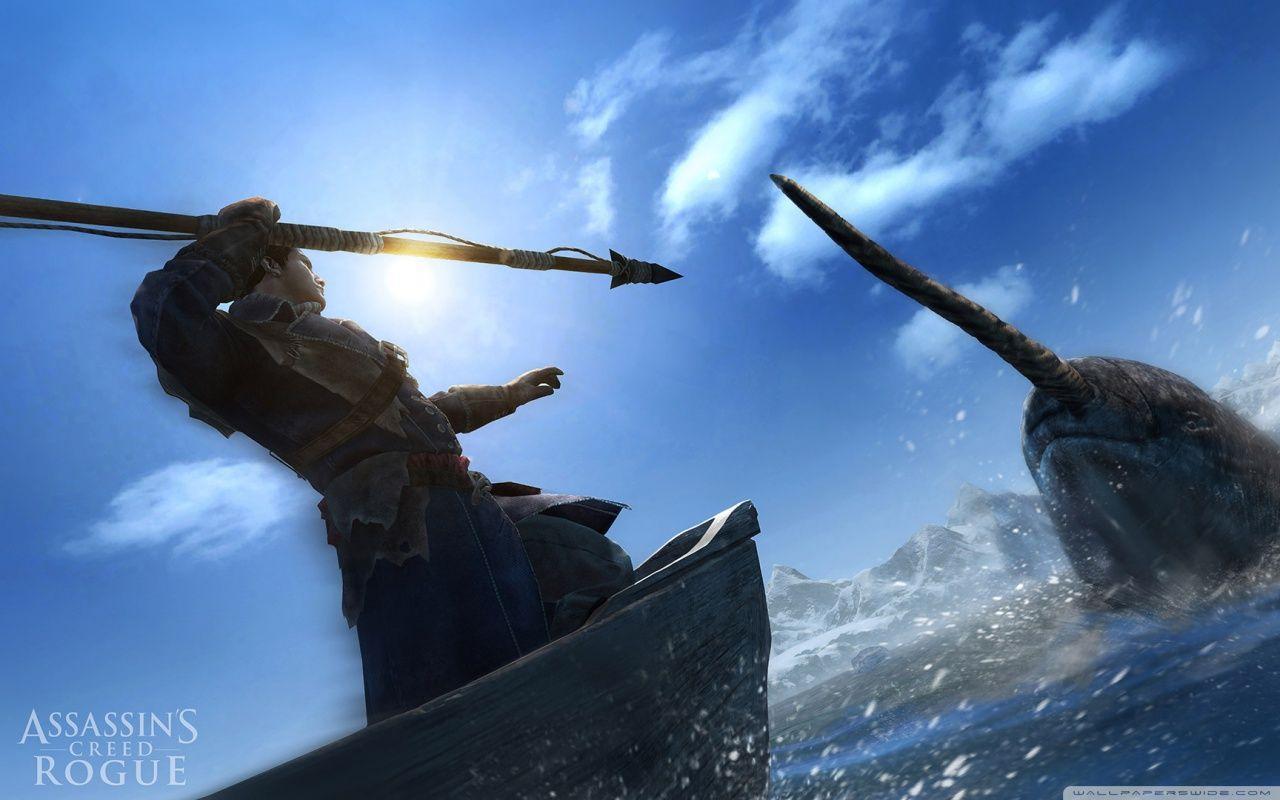 Assassin's Creed Rogue Hunting Narwhal HD desktop wallpaper