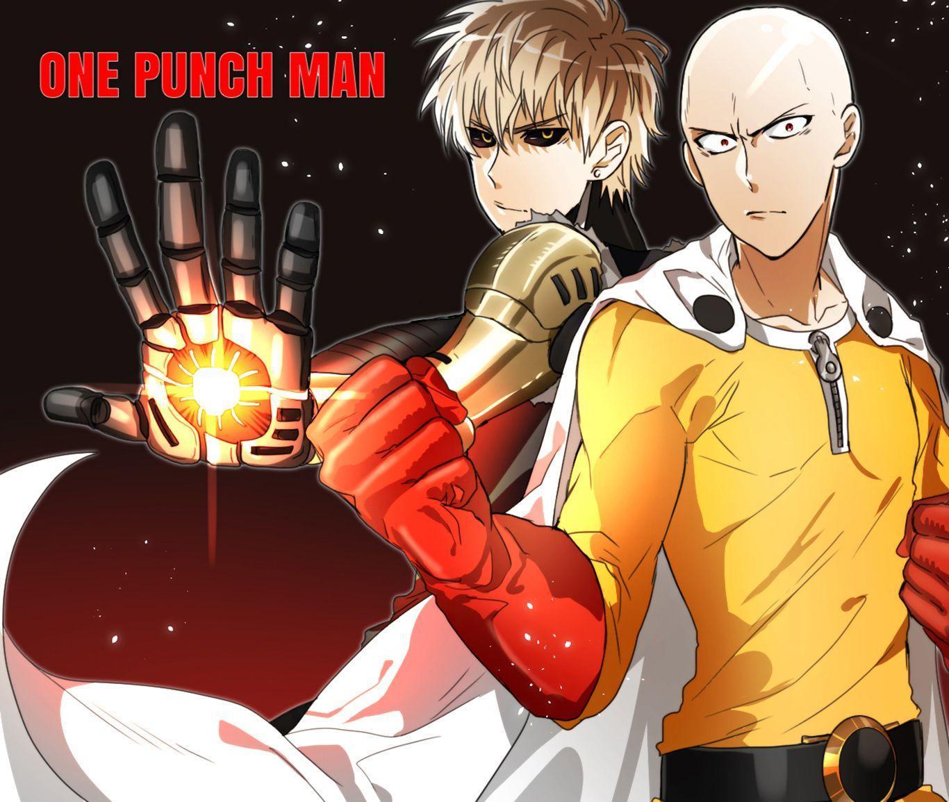Genos and Saitama Punch Man Desktop Wallpaper. One Punch