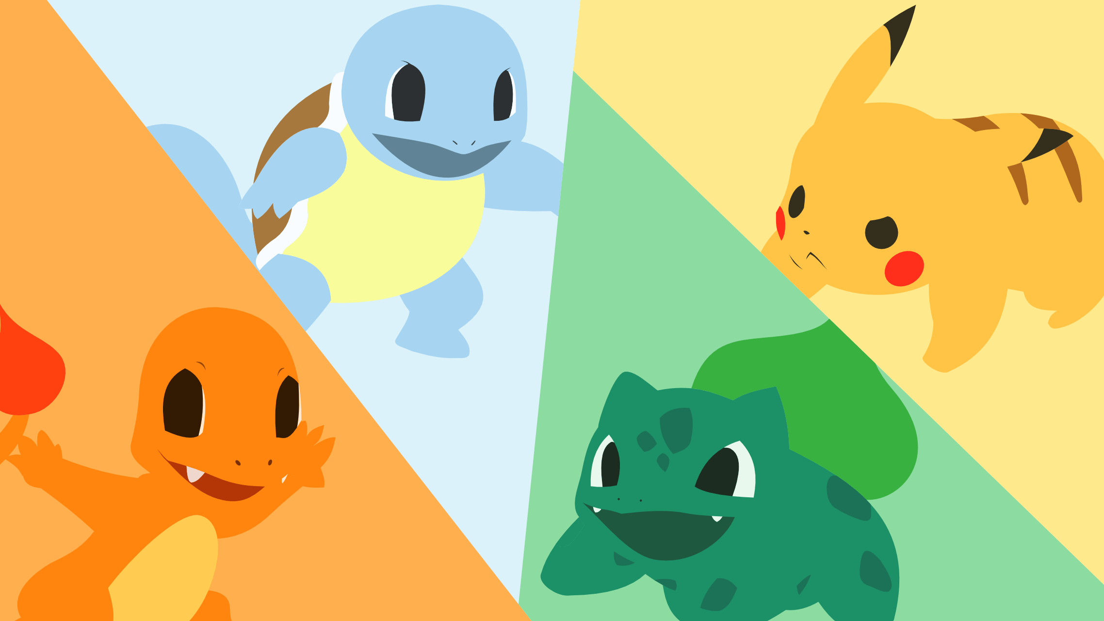 kanto starter pokemon wallpaper