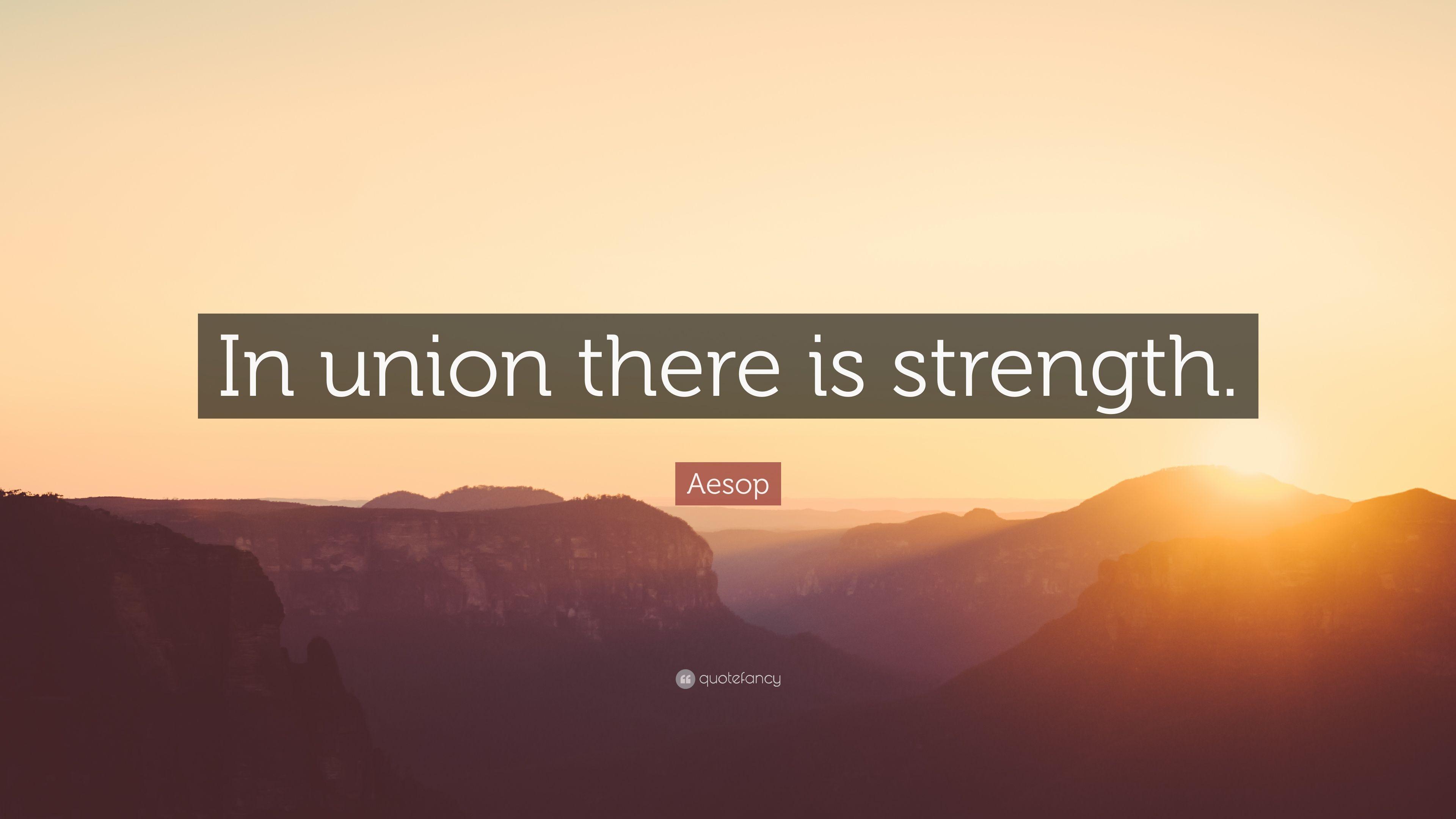Aesop Quote: “In union there is strength.” 10 wallpaper