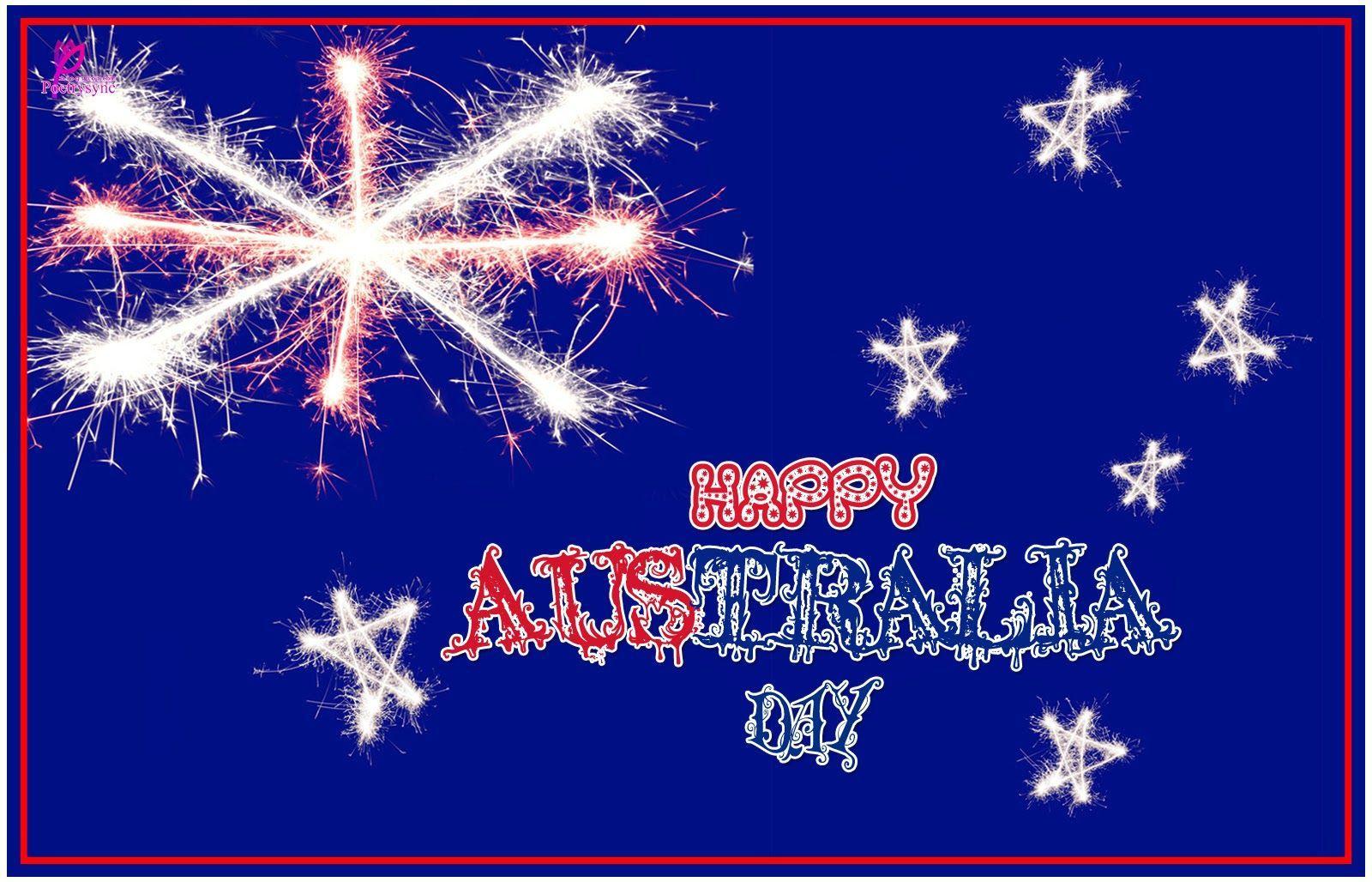 Australia Day 26 January Wishes on Australia Flag HD Wallpaper