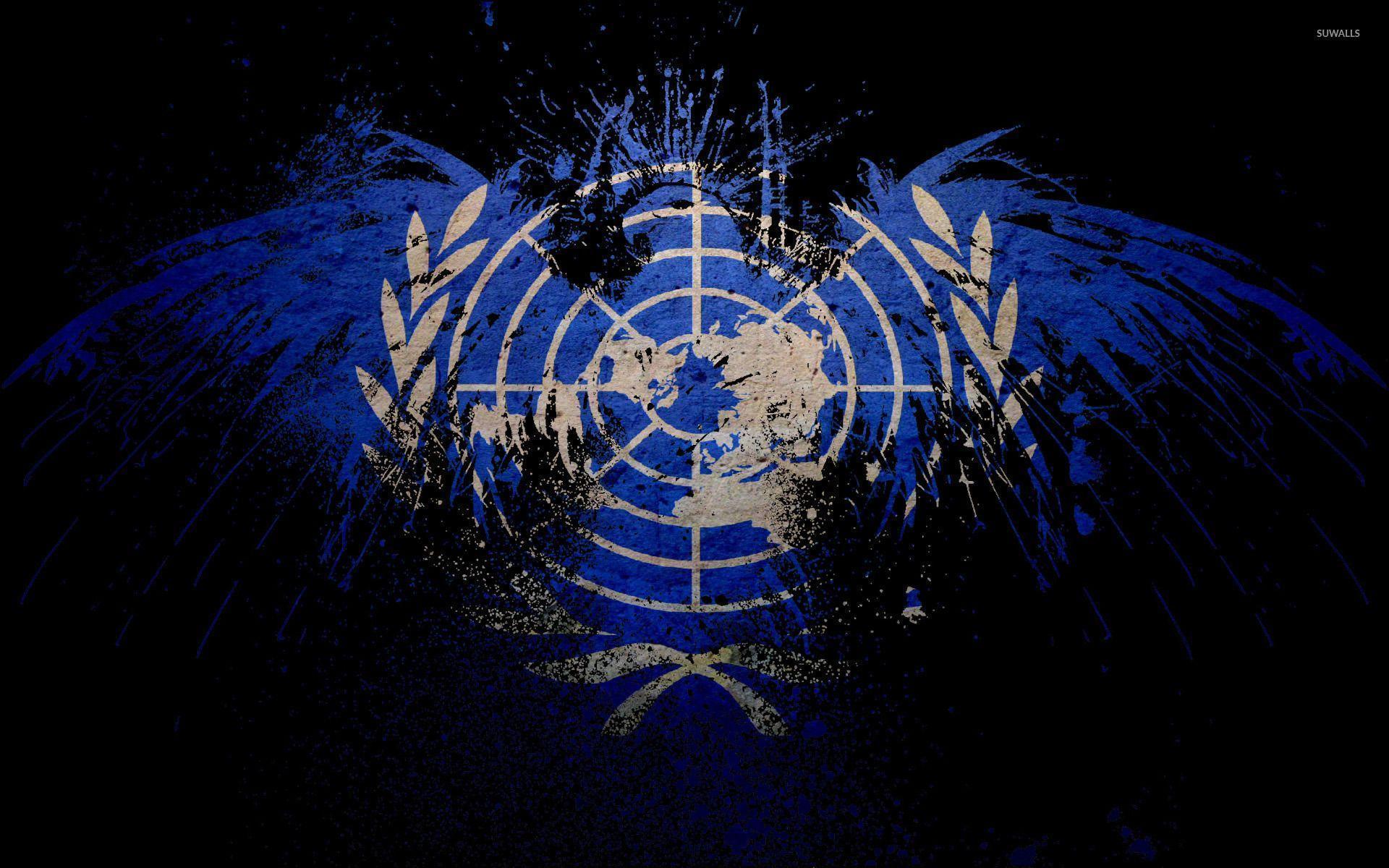 Flag of United Nations wallpaper Art wallpaper