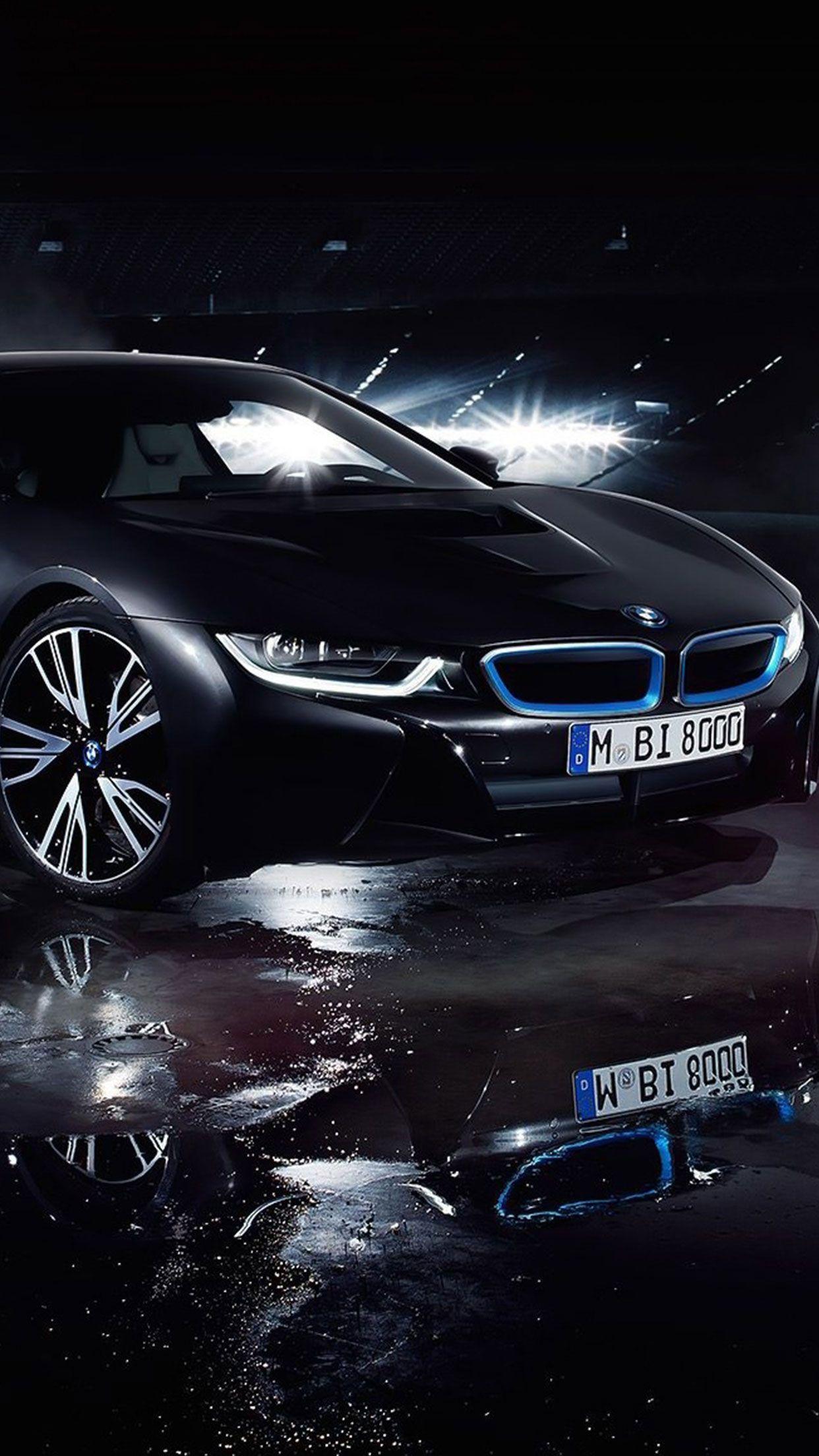 Black BMW i8 car wallpaper for #iPhone and #Android #bmw #black