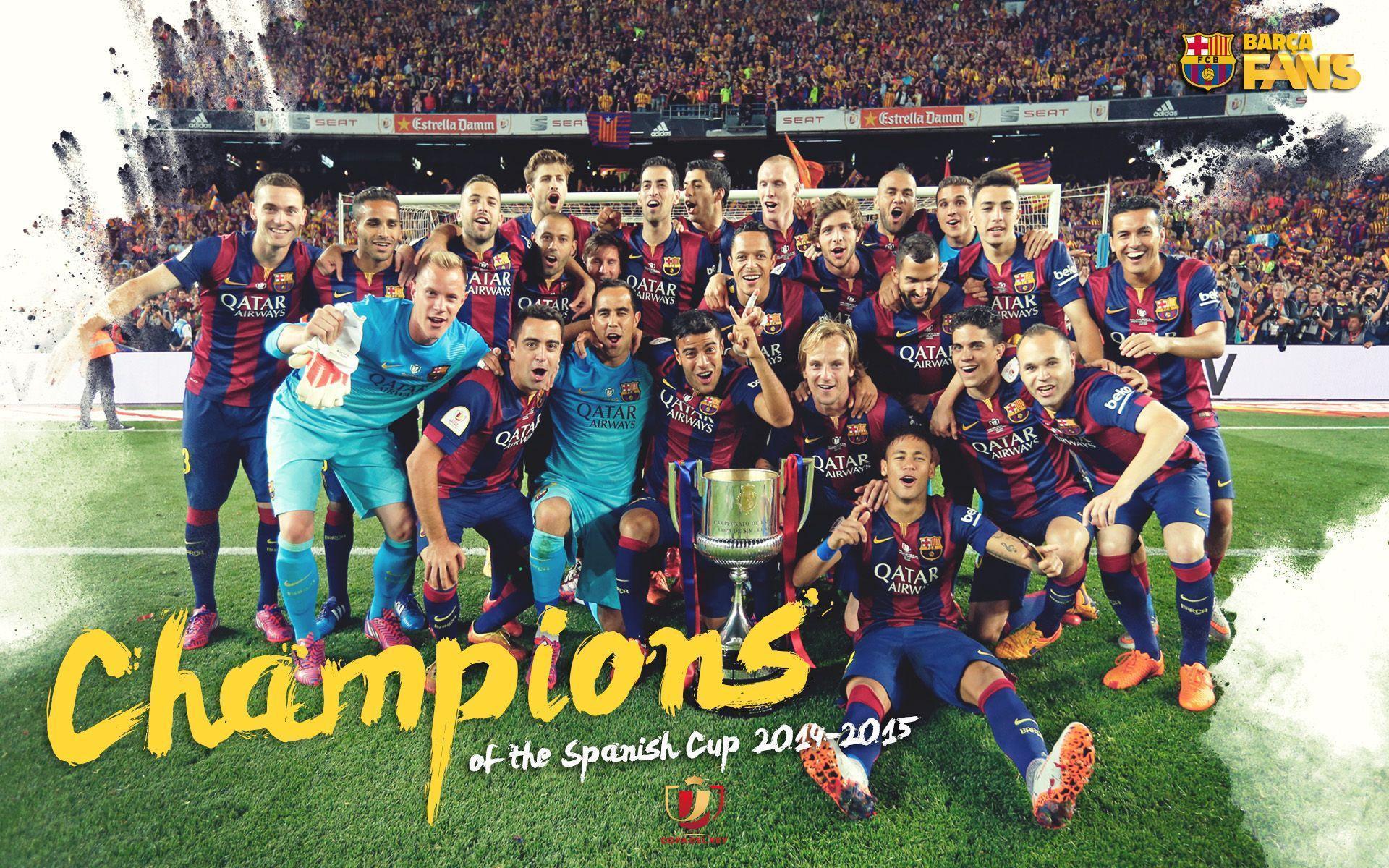 FC Barcelona 2015 Champions League Winners wallpaper