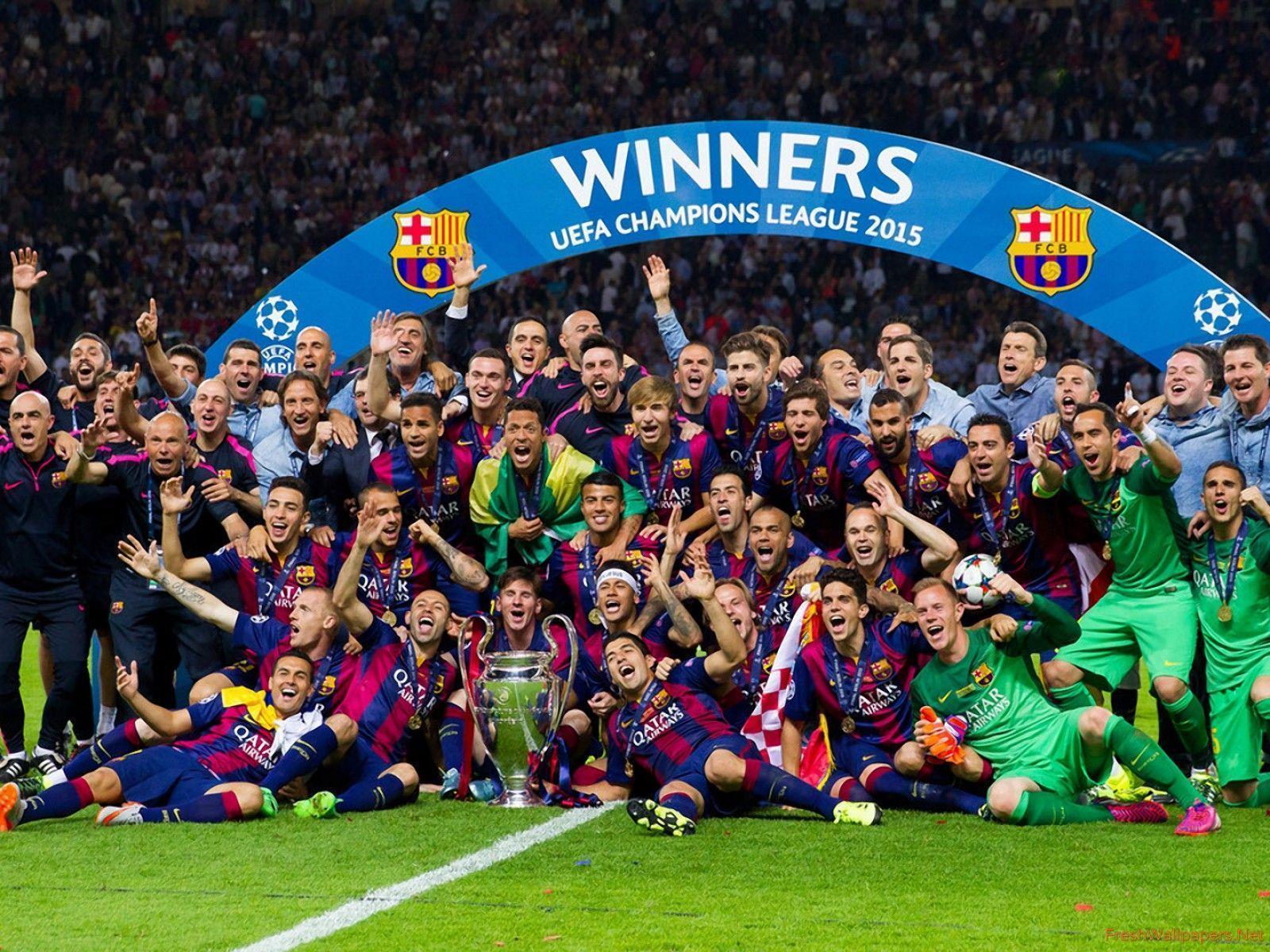 FC Barcelona 2014 2015 Winners UEFA Champions League Wallpaper