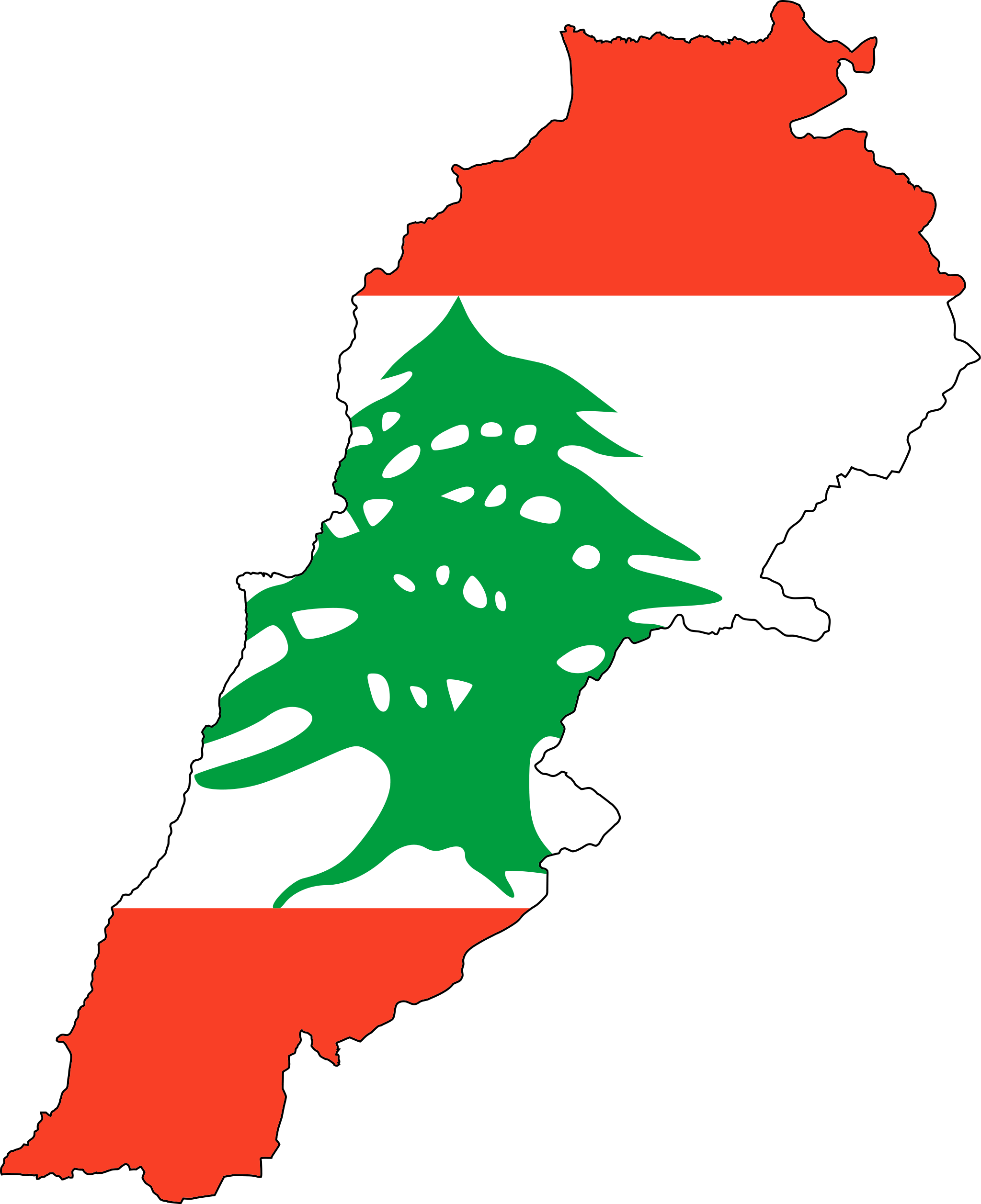 Lebanon Flag Map. Lebanon, officially known as the Lebanese