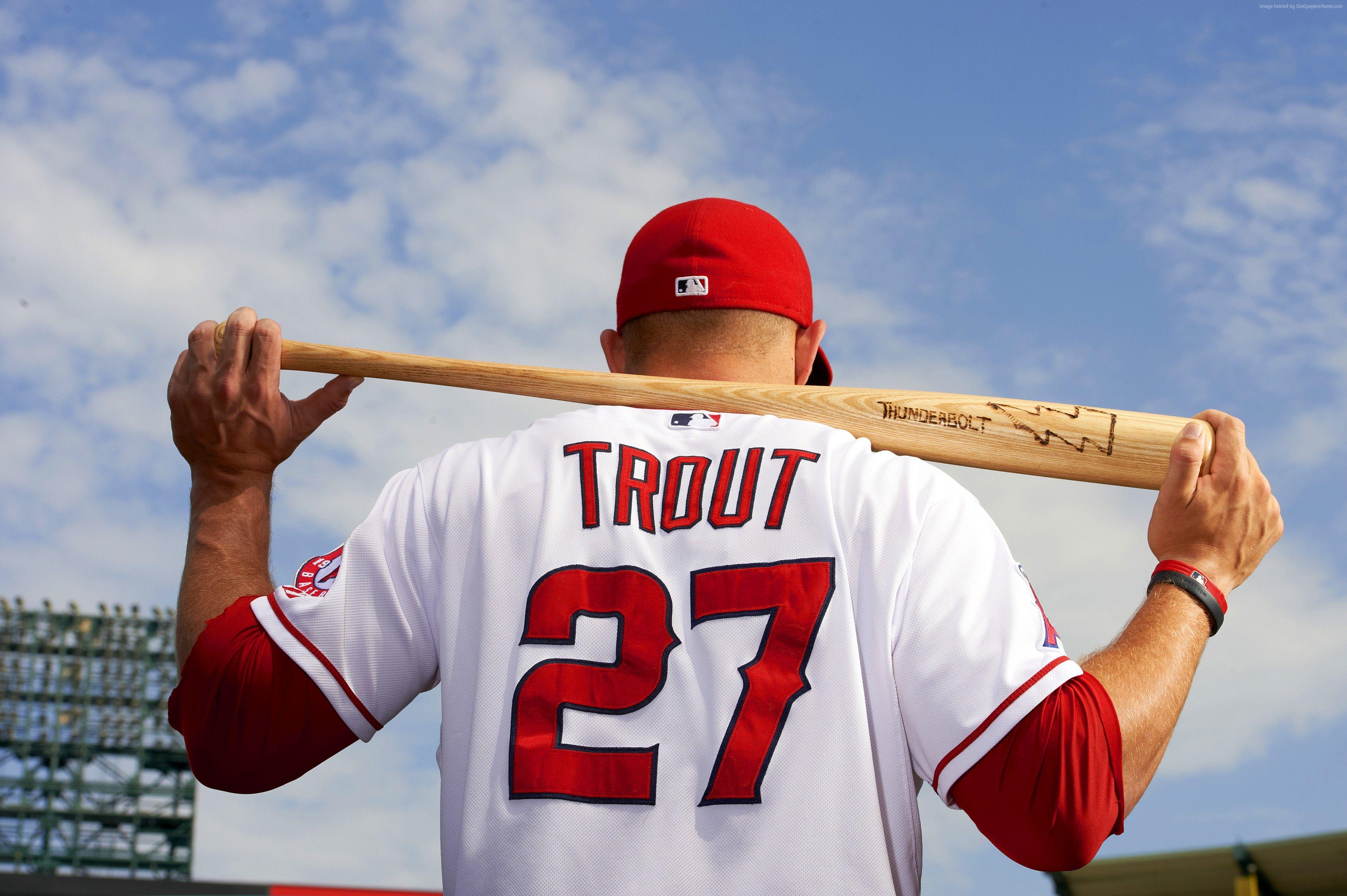 Wallpapers Baseball, Top baseball players, Mike Trout, Los Angeles