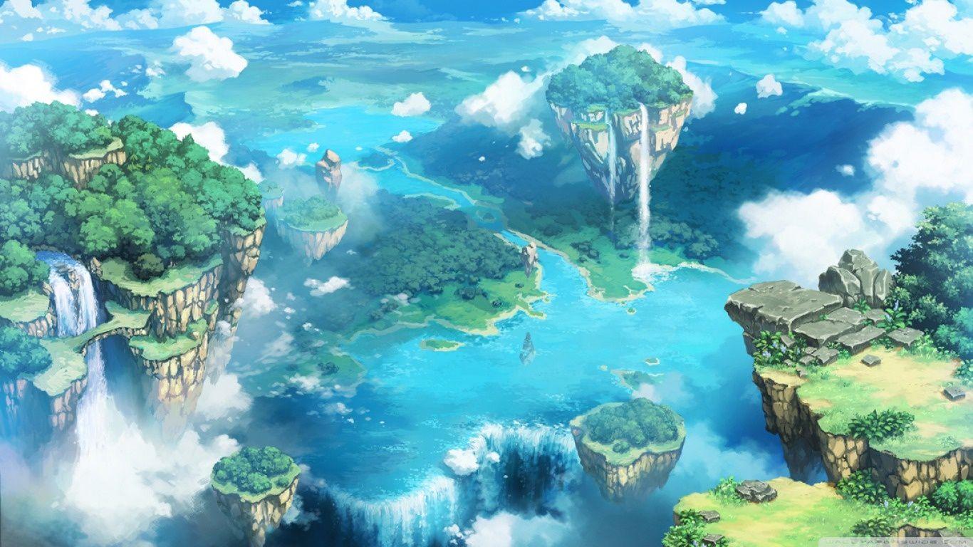 Floating Islands HD desktop wallpaper, High Definition