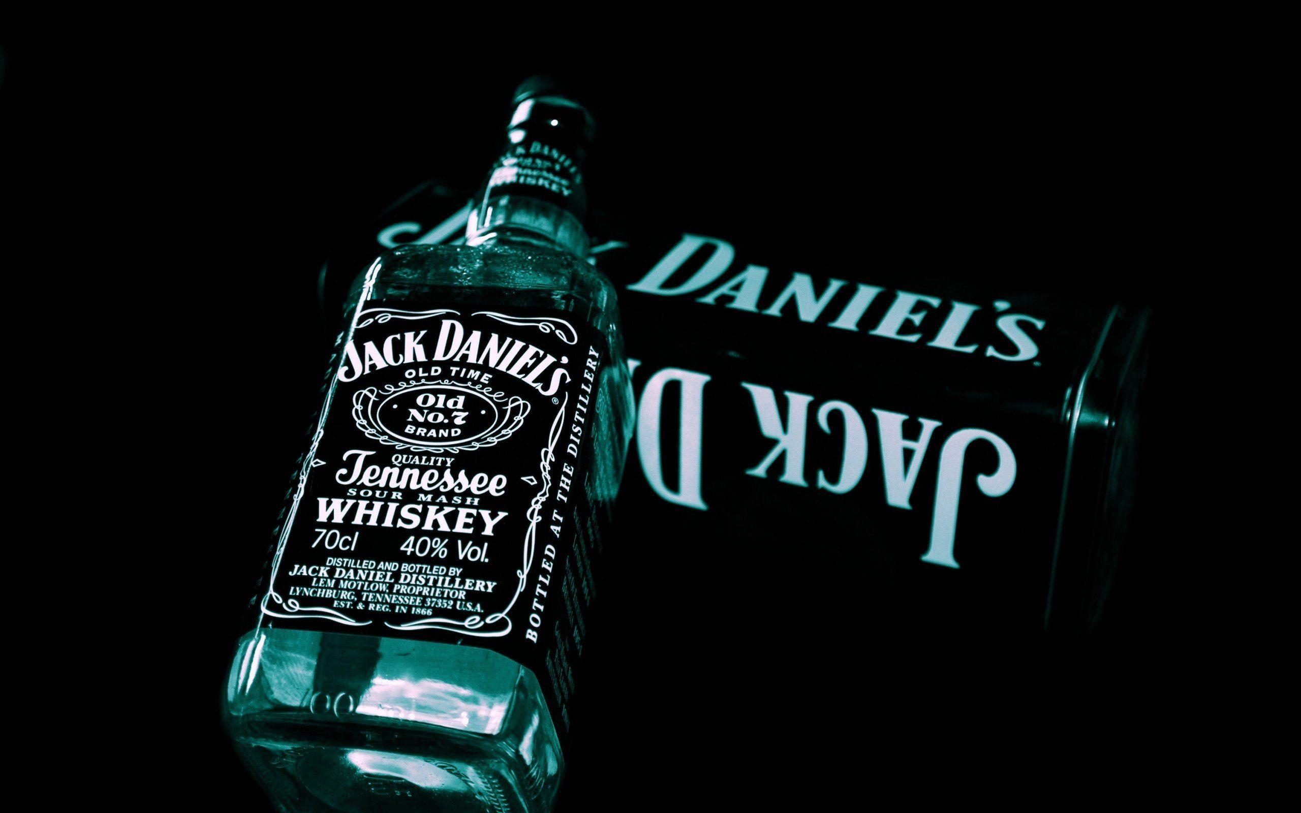 Jack Daniel&;s Whiskey Alcohol Bottle Black g wallpaper
