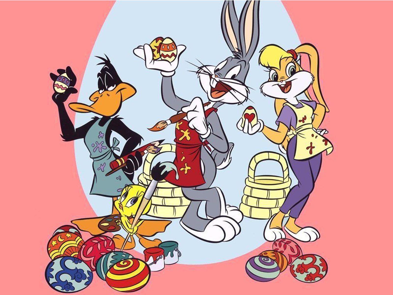 Coloring Easter Eggs Bugs Bunny And Lola Bunny Cartoon Looney