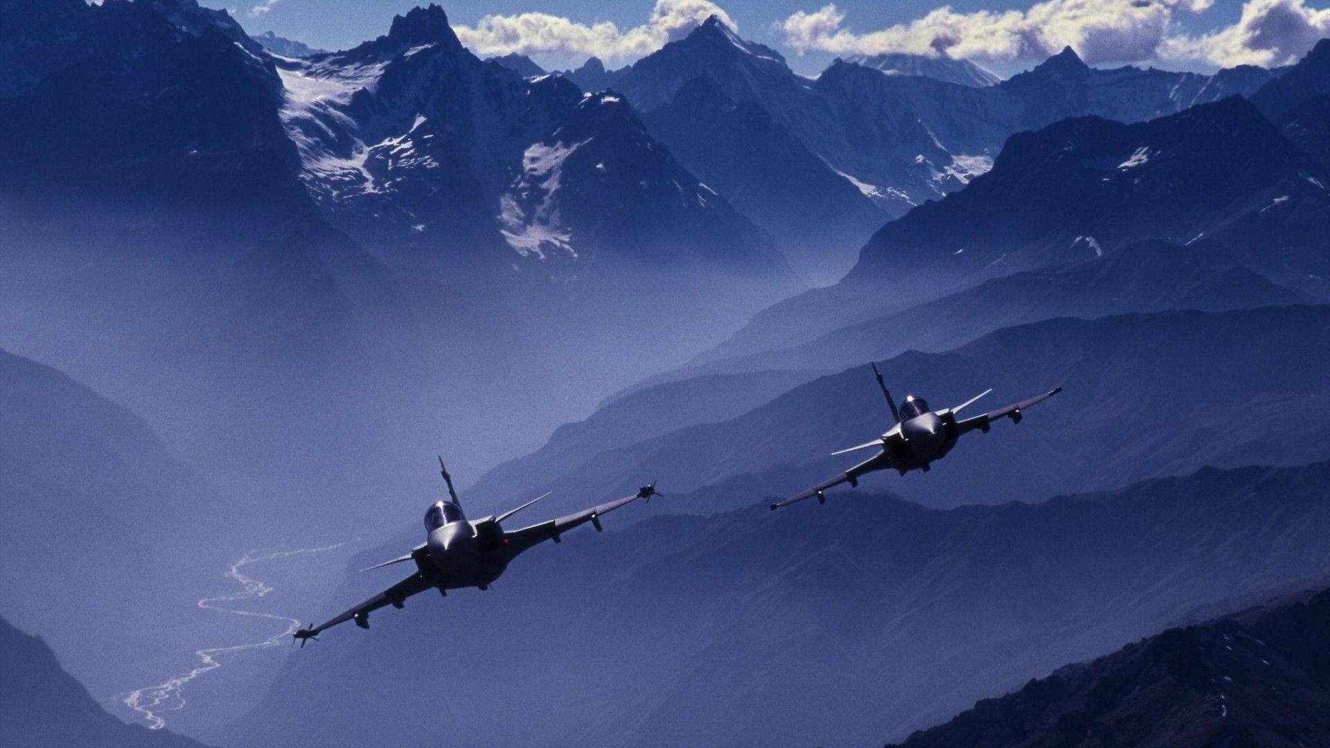 Dassault Rafale's In The French Alps HD desktop wallpaper
