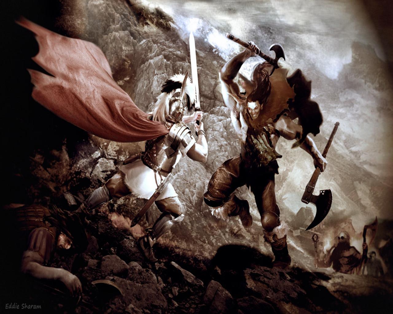 Swords Warriors Romans vs. Barbarians Fantasy