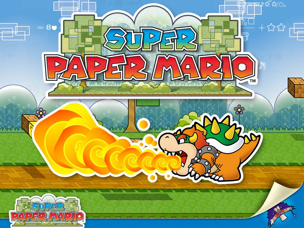 super paper mario(bowser) Paper Mario 64 Wallpaper
