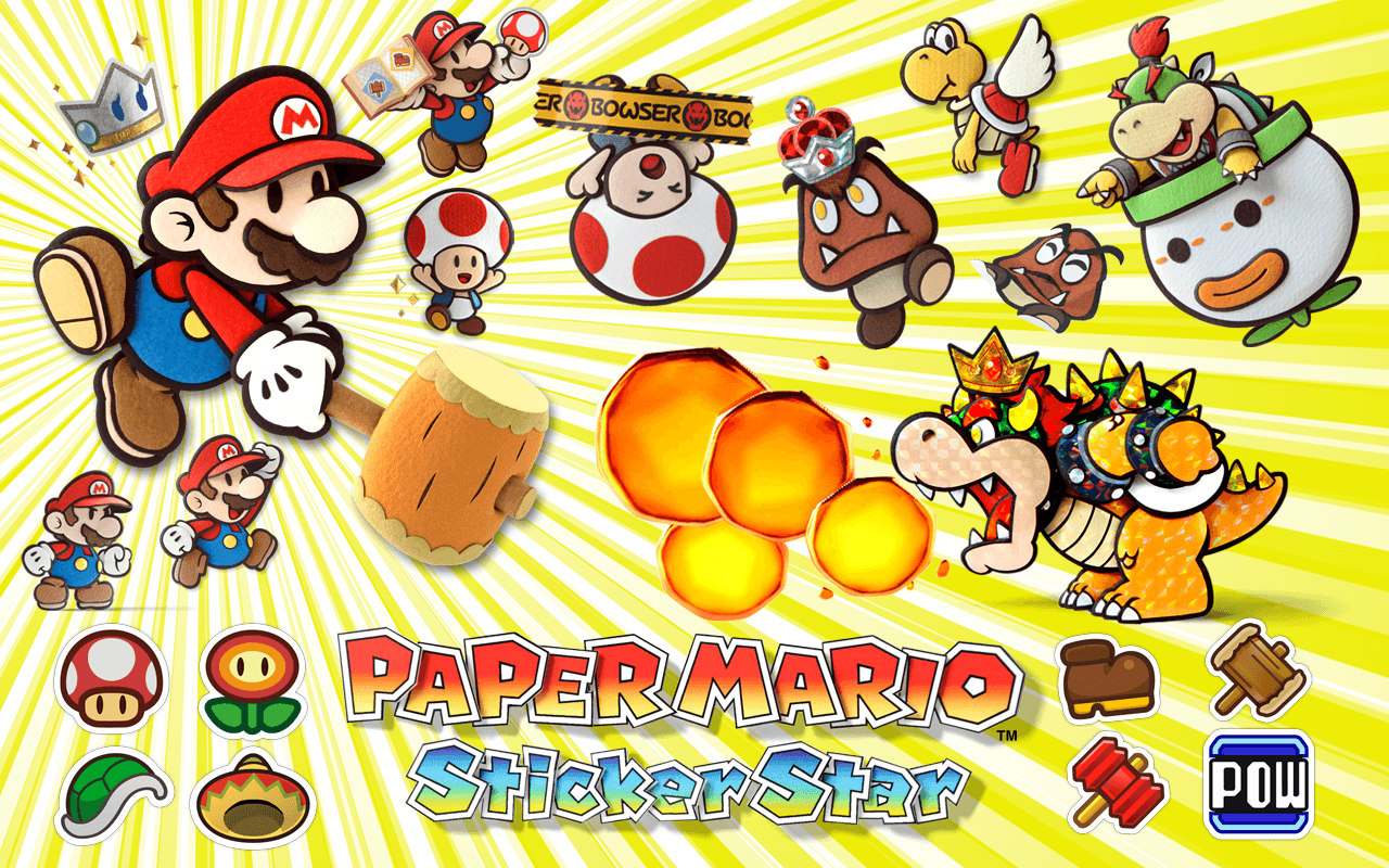 Paper Mario: Sticker Star and Gameplay Screenshots