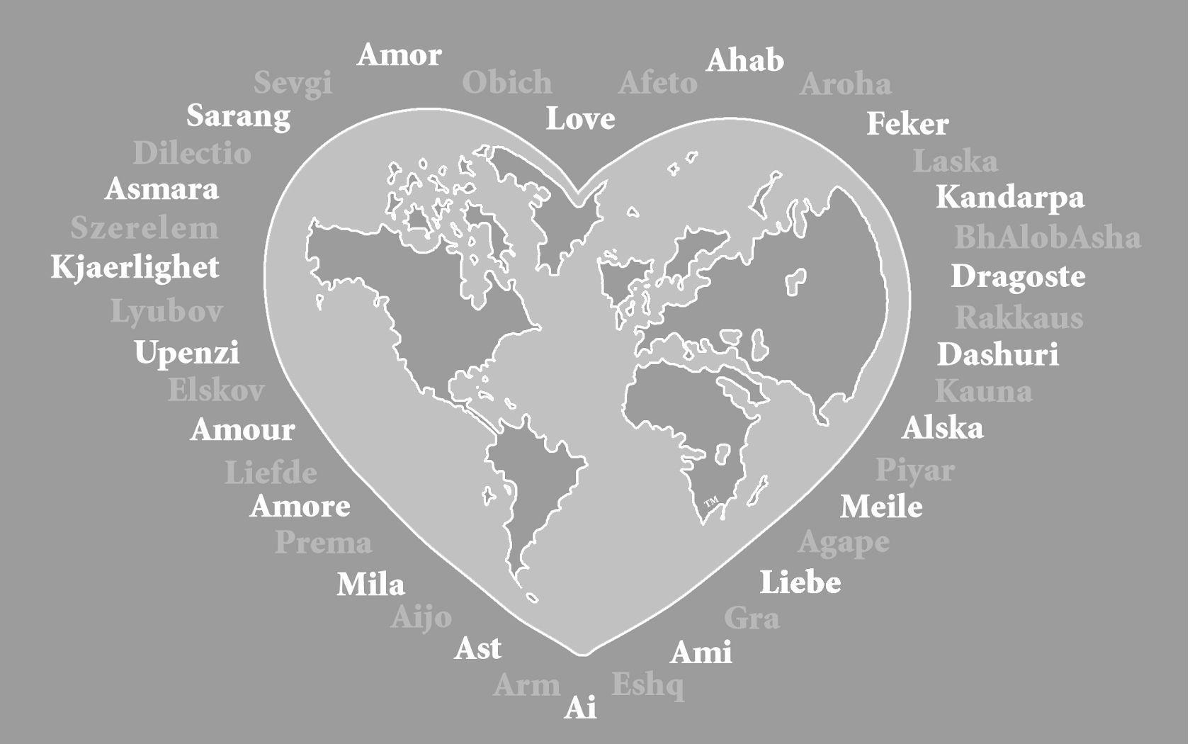 Love is the same in any language Computer Wallpaper, Desktop